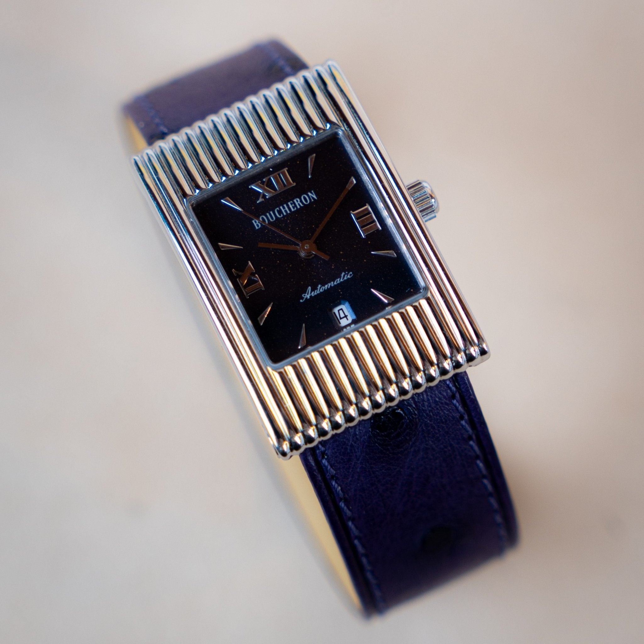 BOUCHERON REFLET AUTOMATIQUE ACIER - montre vintage - Contre - Temps Paris