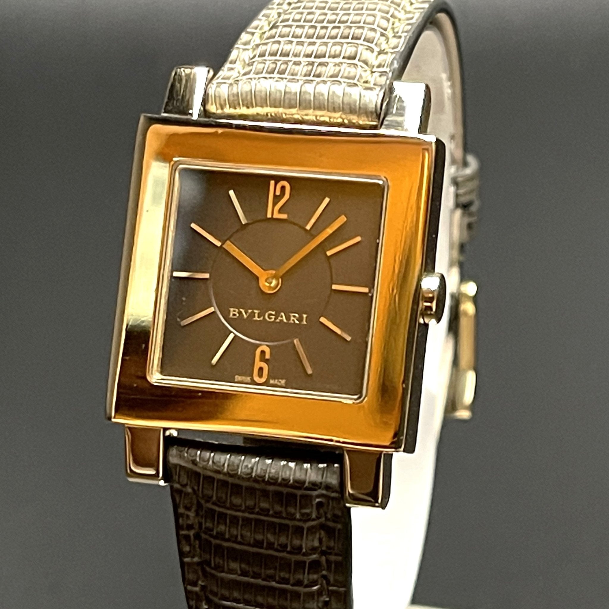 BULGARI "QUADRATO" OR 18K - montre vintage - Contre - Temps Paris