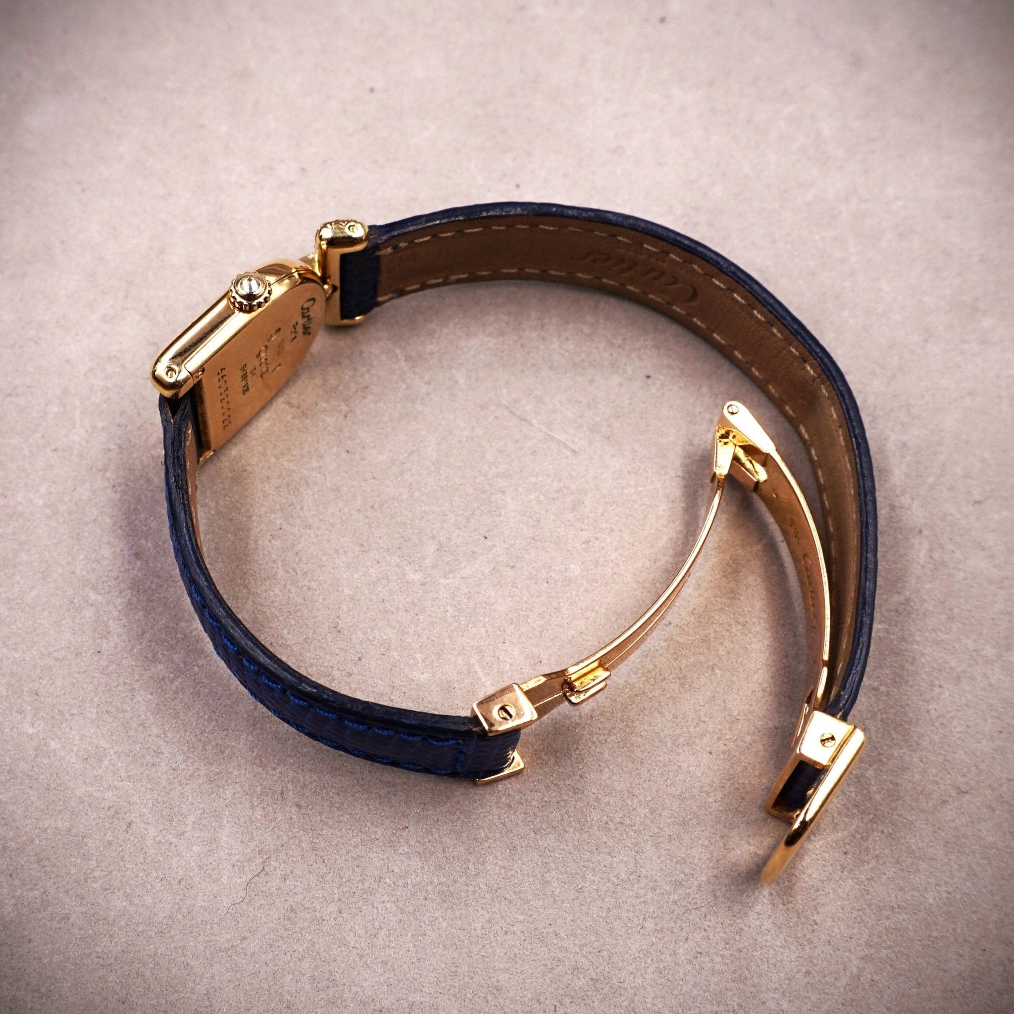 CARTIER CALANDRE LADY OR ET DIAMANTS - montre vintage - Contre - Temps Paris