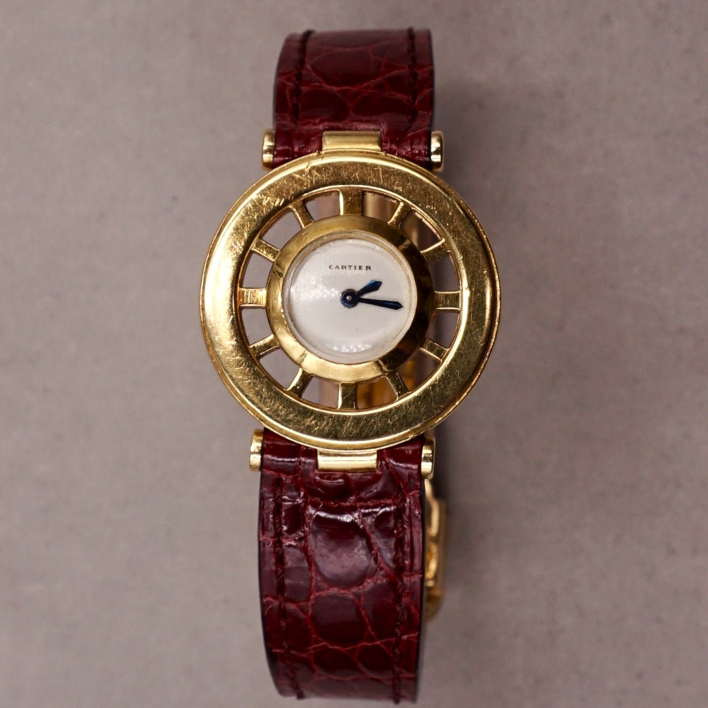 CARTIER GOUVERNAIL LADY OR JAUNE - montre vintage - Contre - Temps Paris