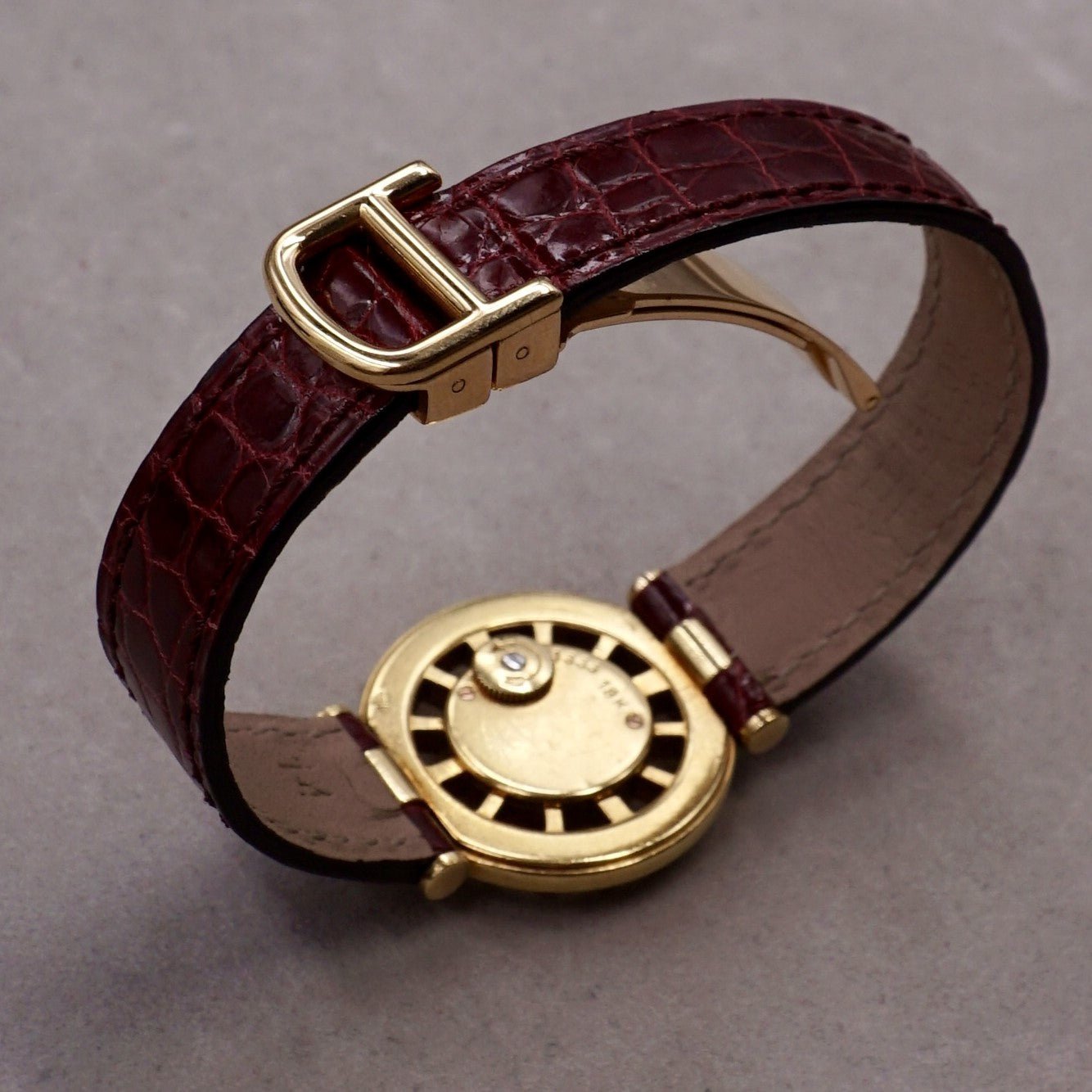 CARTIER GOUVERNAIL LADY OR JAUNE - montre vintage - Contre - Temps Paris