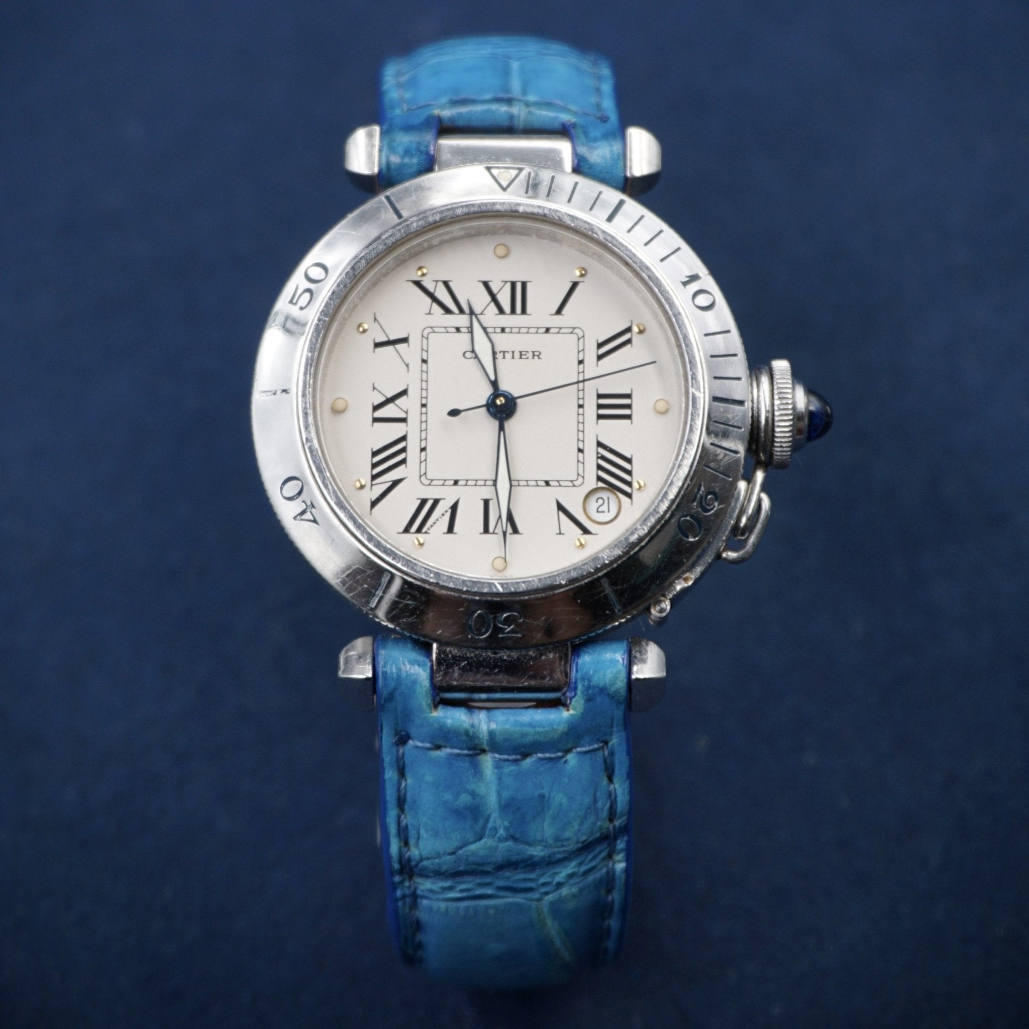 CARTIER PASHA ACIER 36 MM - montre vintage - Contre - Temps Paris