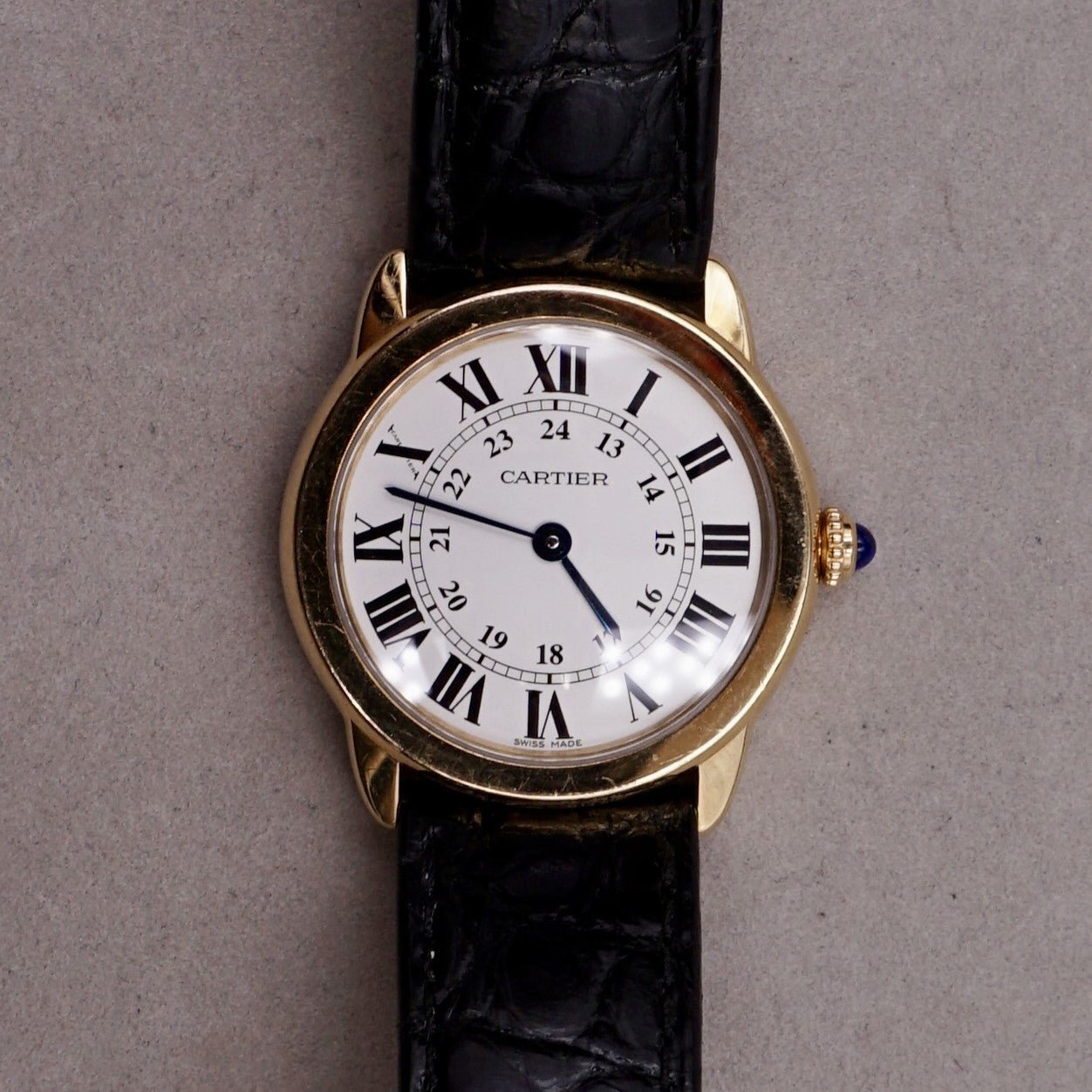 CARTIER RONDE SOLO LADY OR JAUNE - montre vintage - Contre - Temps Paris