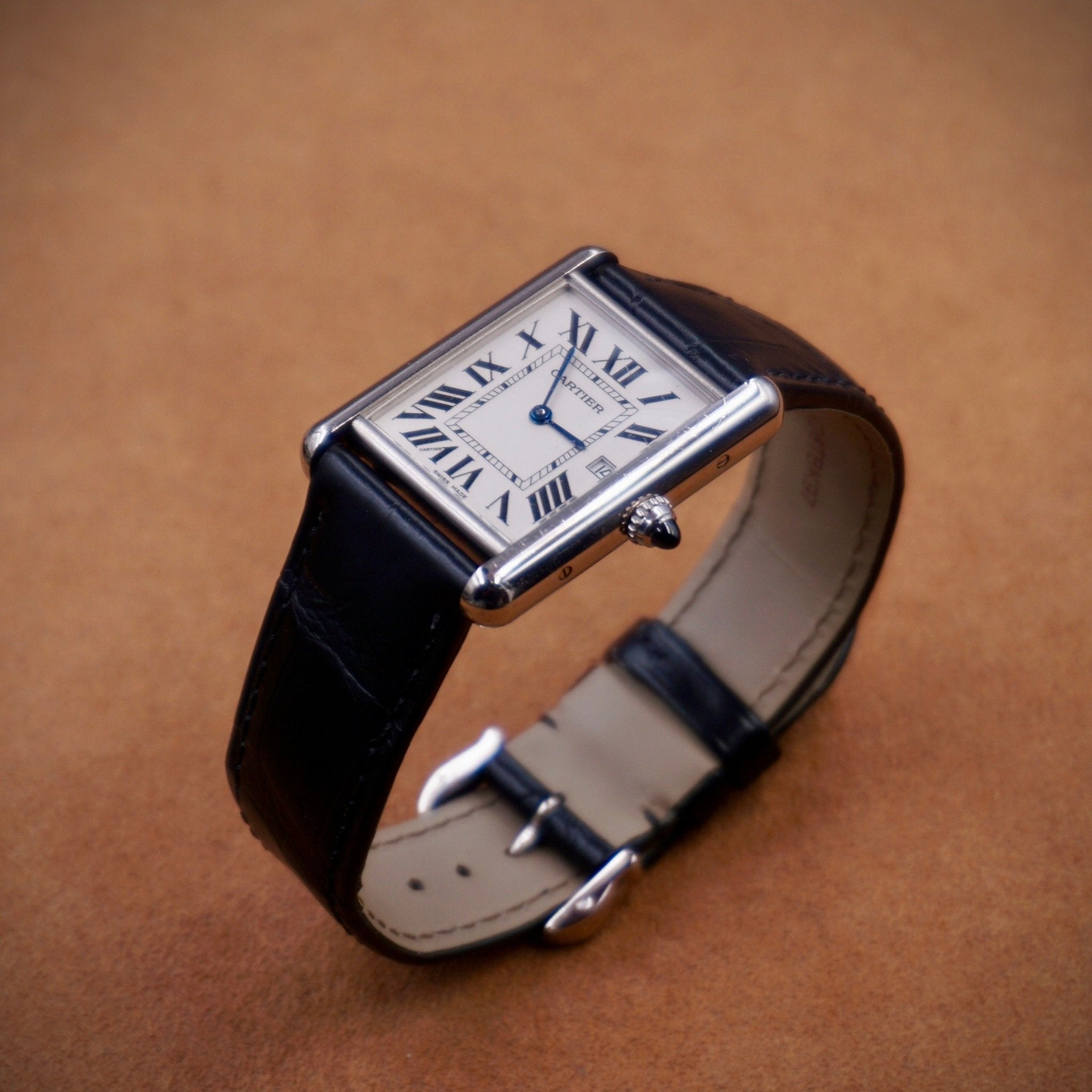 CARTIER TANK "LOUIS CARTIER" OR BLANC - montre vintage - Contre - Temps Paris