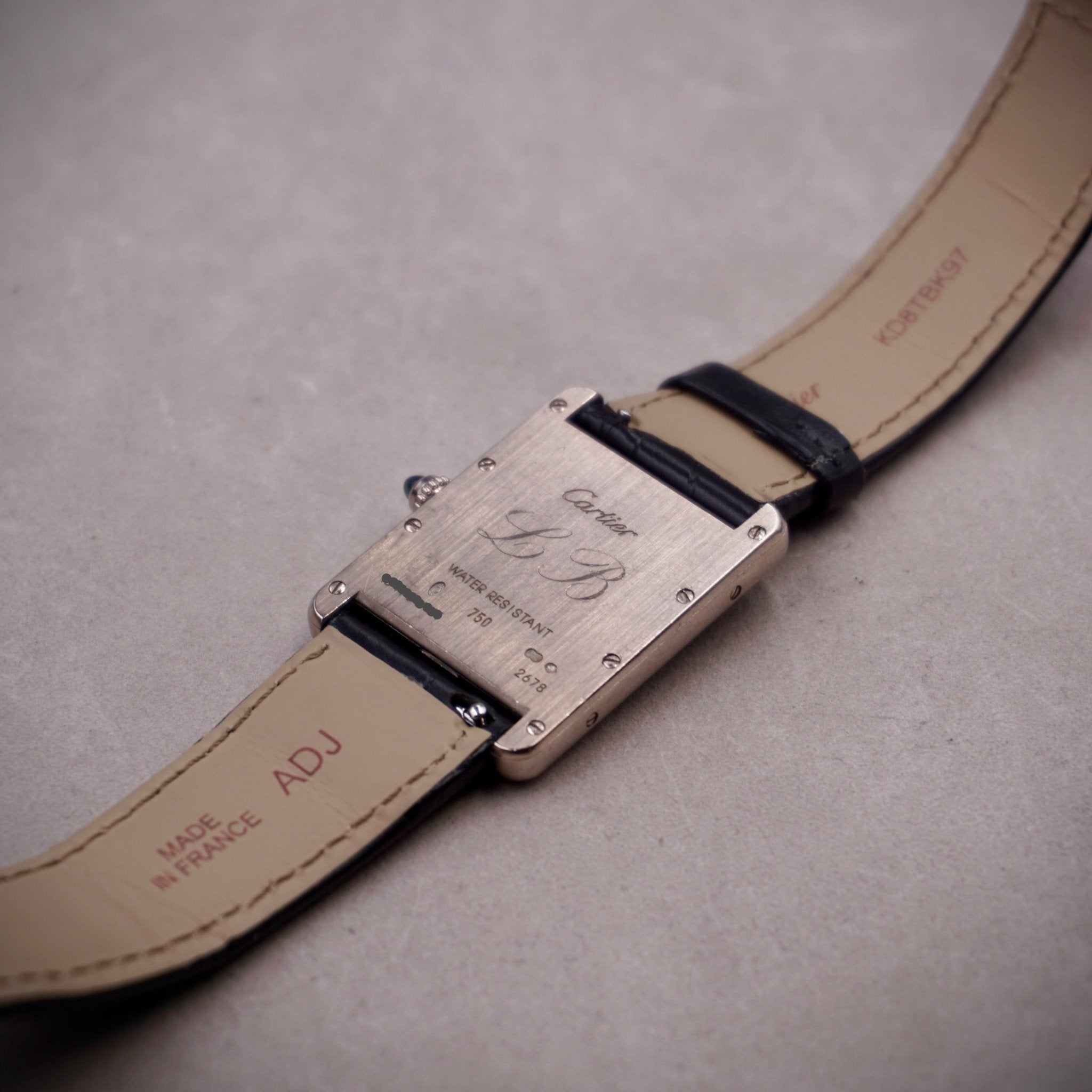 CARTIER TANK "LOUIS CARTIER" OR BLANC - montre vintage - Contre - Temps Paris