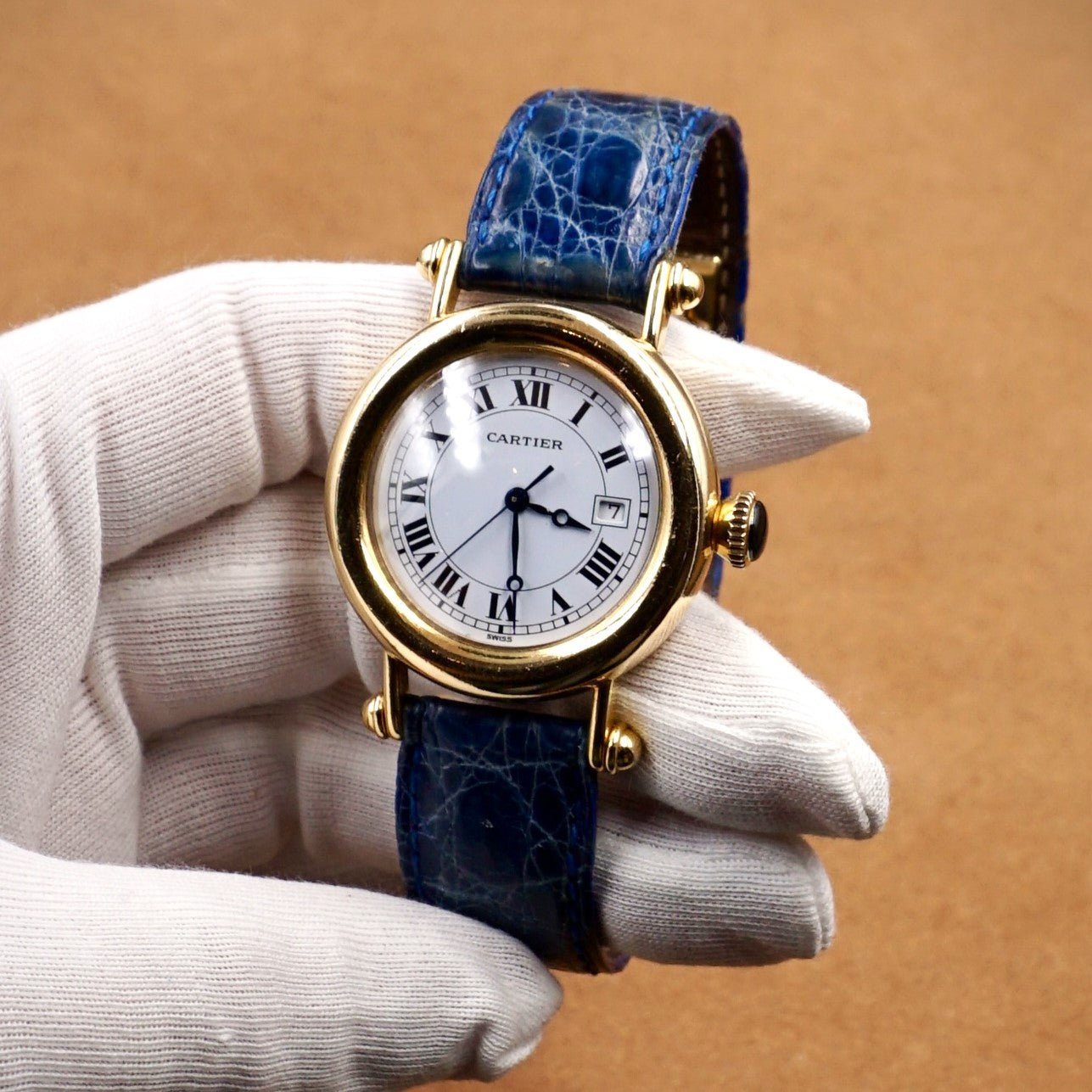 CARTIER DIABOLO GRAND MODELE OR JAUNE - montre vintage - Contre - Temps Paris