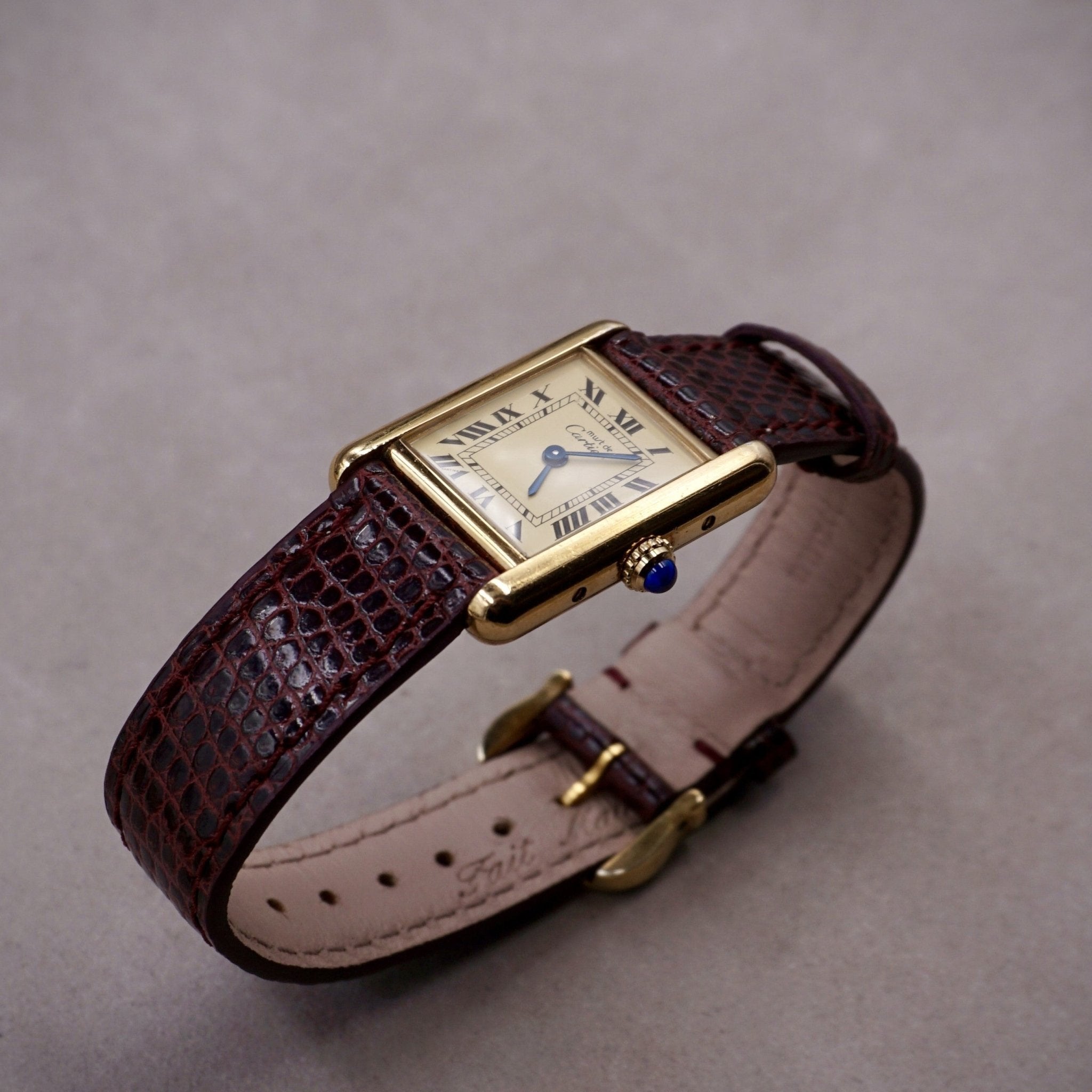 CARTIER TANK MUST LADY CHAMPAGNE - montre vintage - Contre - Temps Paris