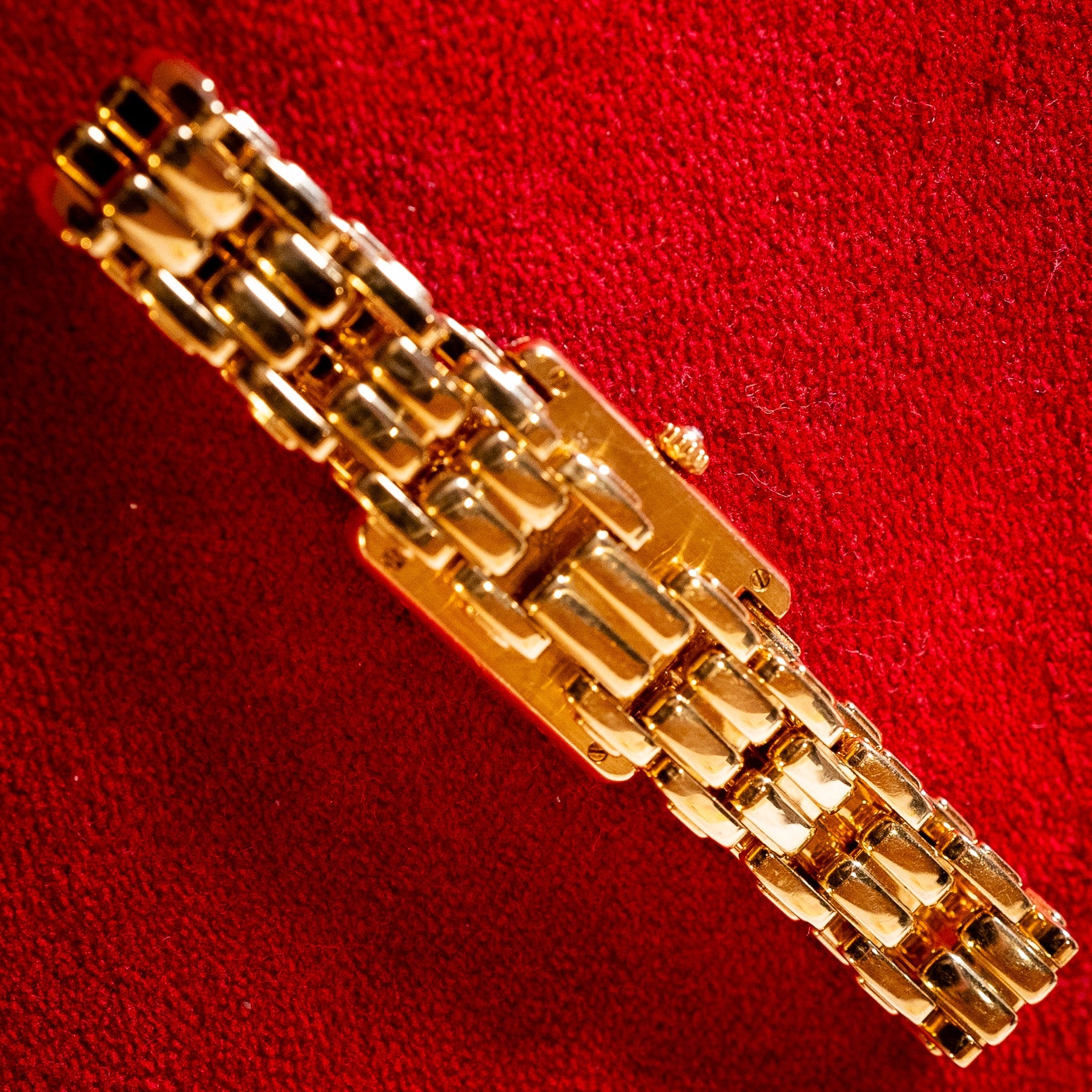 CARTIER TANK LADY YELLOW GOLD BRANCARD DIAMONDS