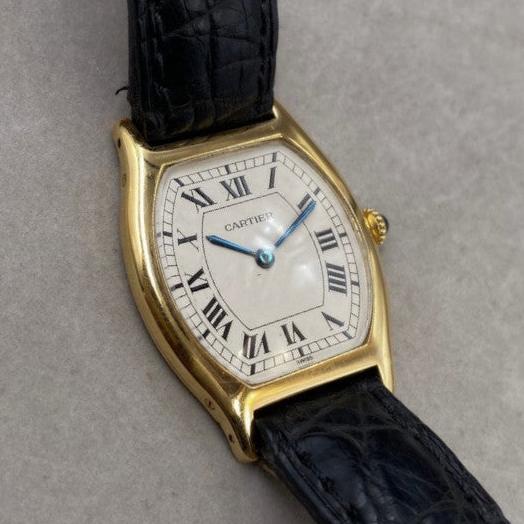 CARTIER TORTUE HOMME EXTRA PLATE OR - montre vintage - Contre - Temps Paris