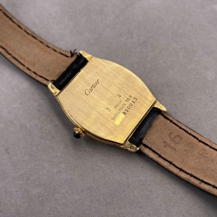 CARTIER TORTUE HOMME EXTRA PLATE OR - montre vintage - Contre - Temps Paris