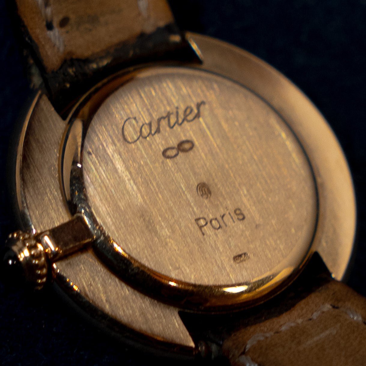 CARTIER ELLIPSE RONDE OR JAUNE FEMME - montre vintage - Contre - Temps Paris