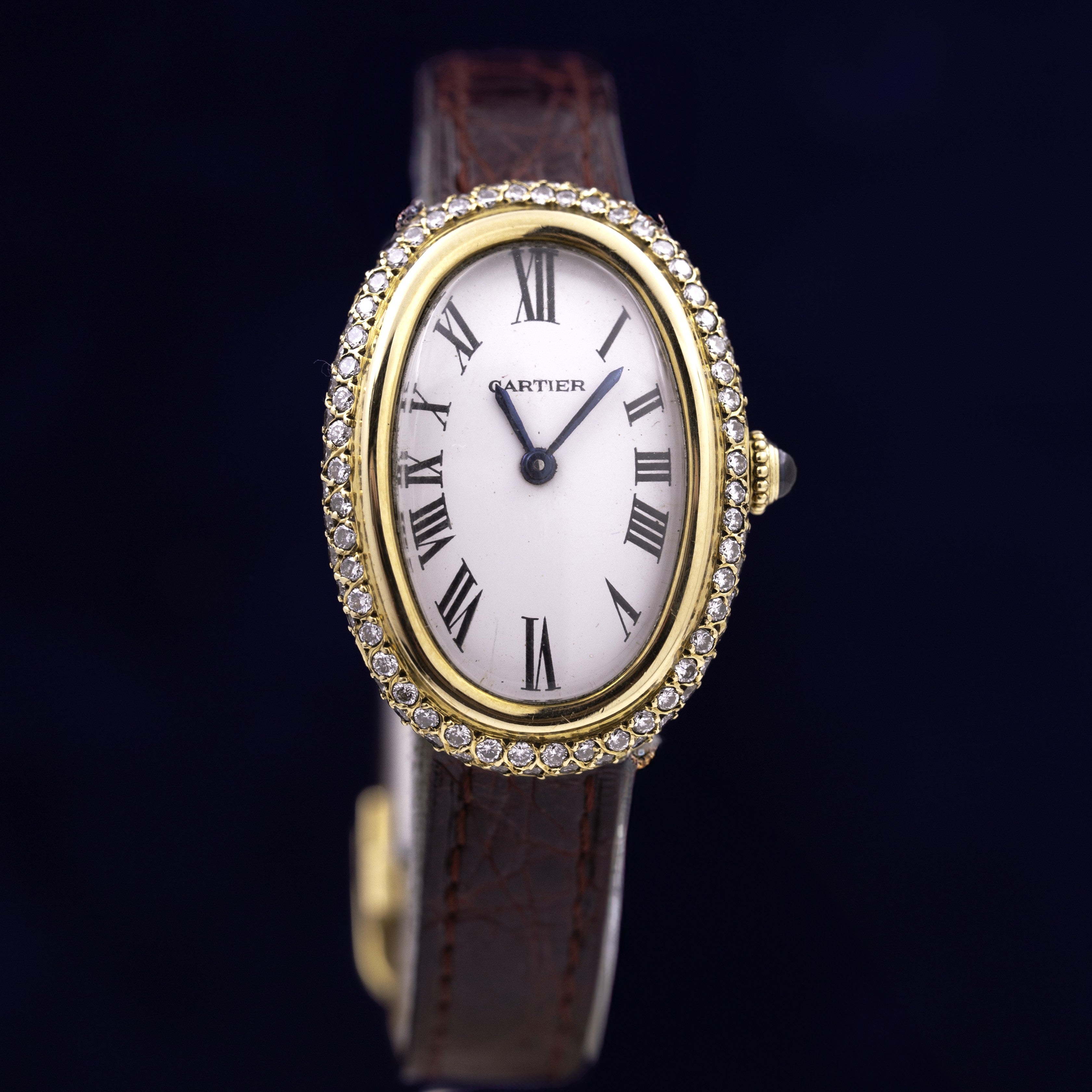 CARTIER DOUBLE GODRON GOLD AND DIAMOND BAIGNOIRE