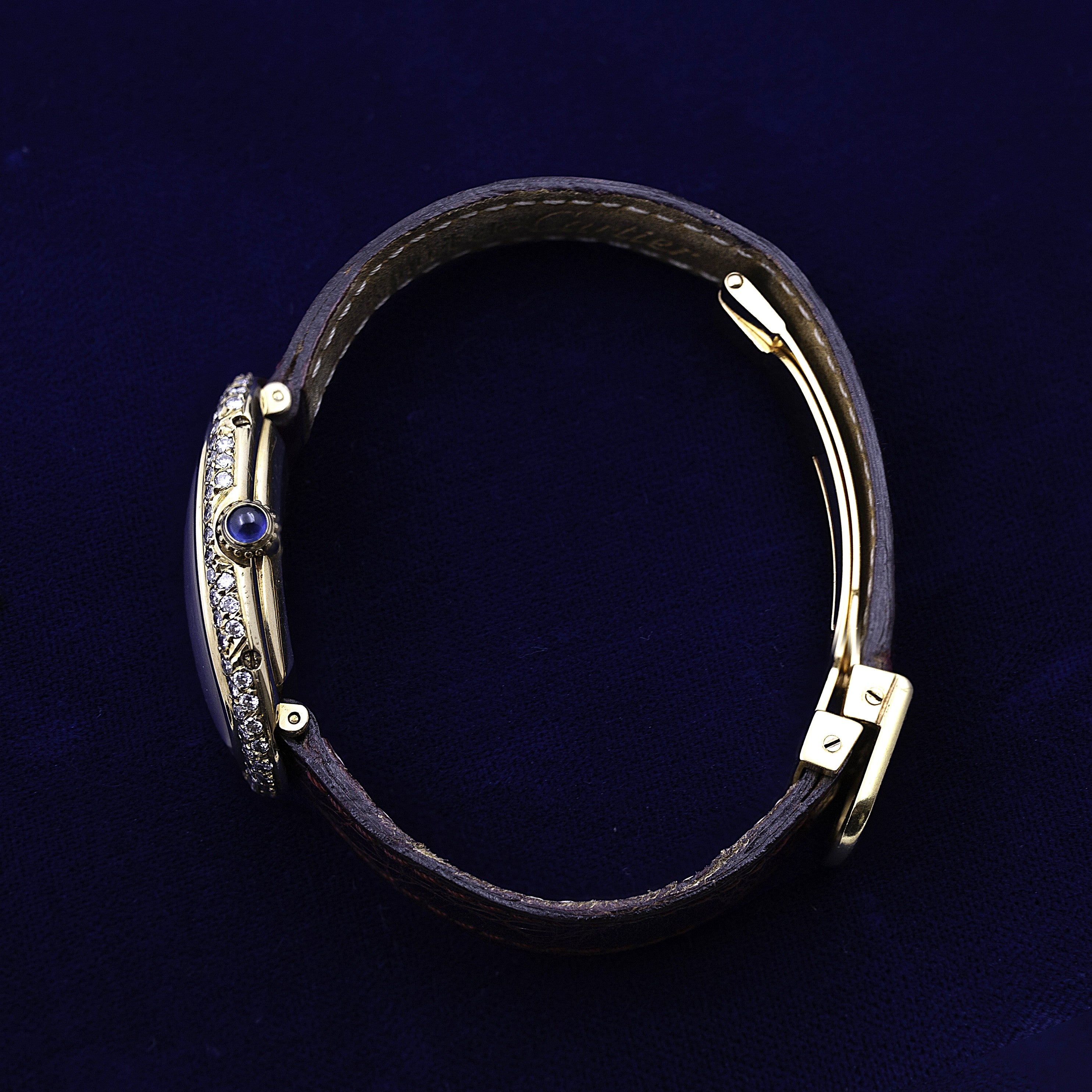 CARTIER DOUBLE GODRON GOLD AND DIAMOND BAIGNOIRE