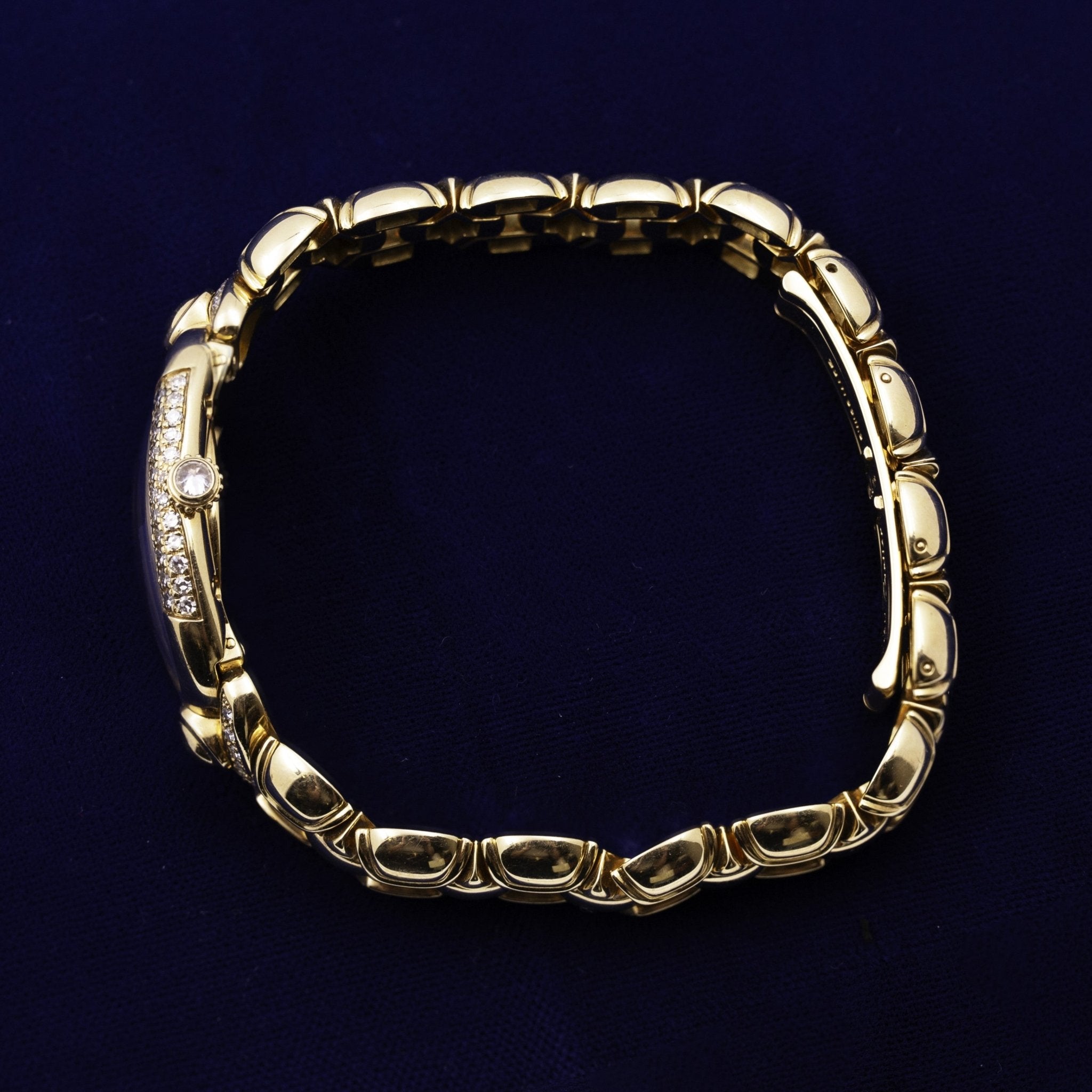 CARTIER BAIGNOIRE OR ET DIAMANTS - montre vintage - Contre - Temps Paris
