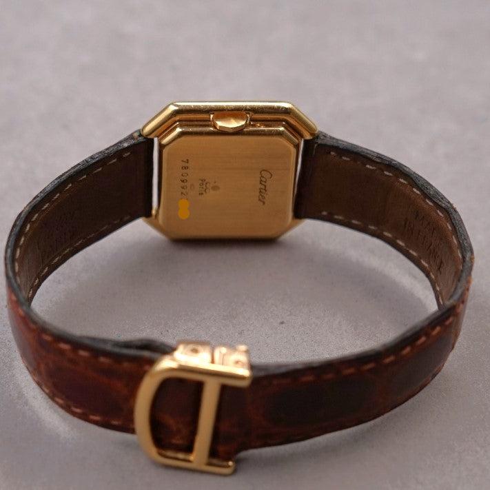 CARTIER CEINTURE HOMME OR JAUNE - montre vintage - Contre - Temps Paris