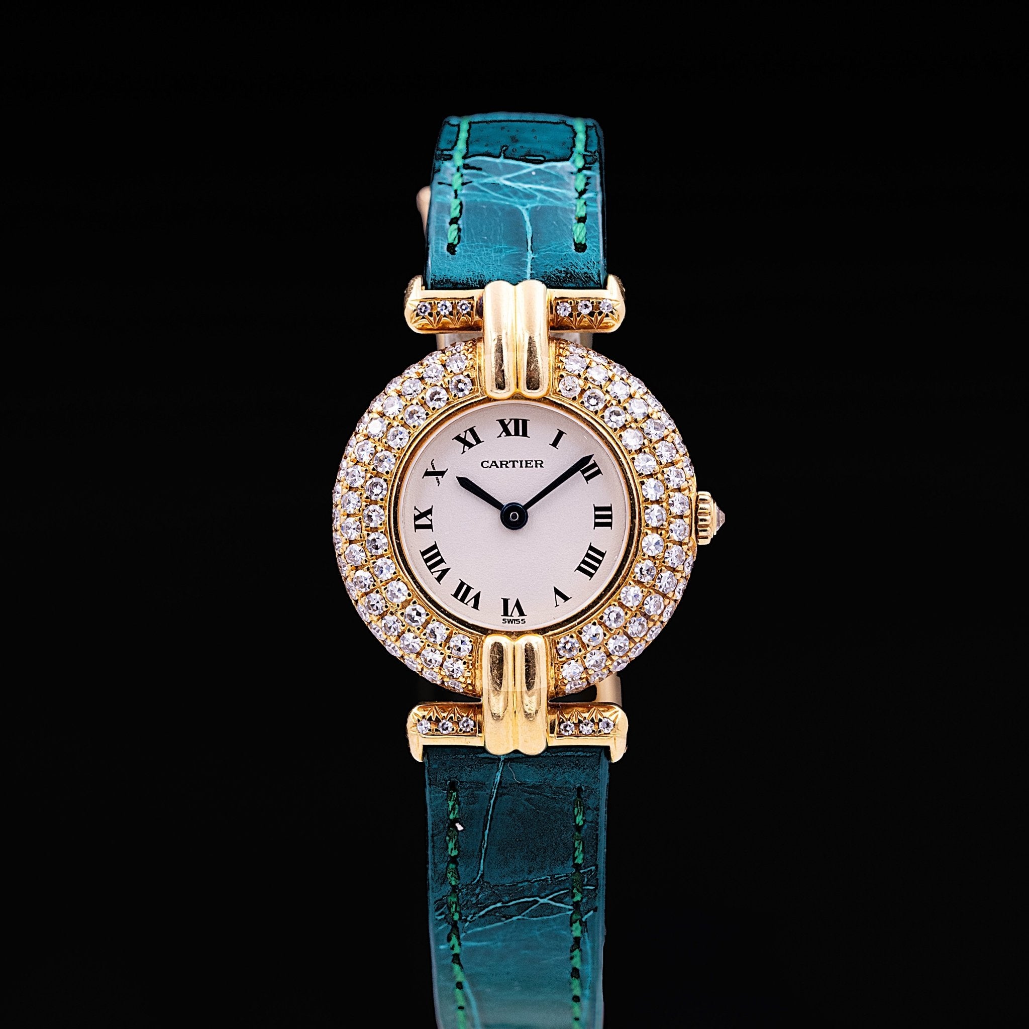 Cartier Colisée Or jaune et diamants, ref. 881092, années 90 - montre vintage - Contre-Temps Paris