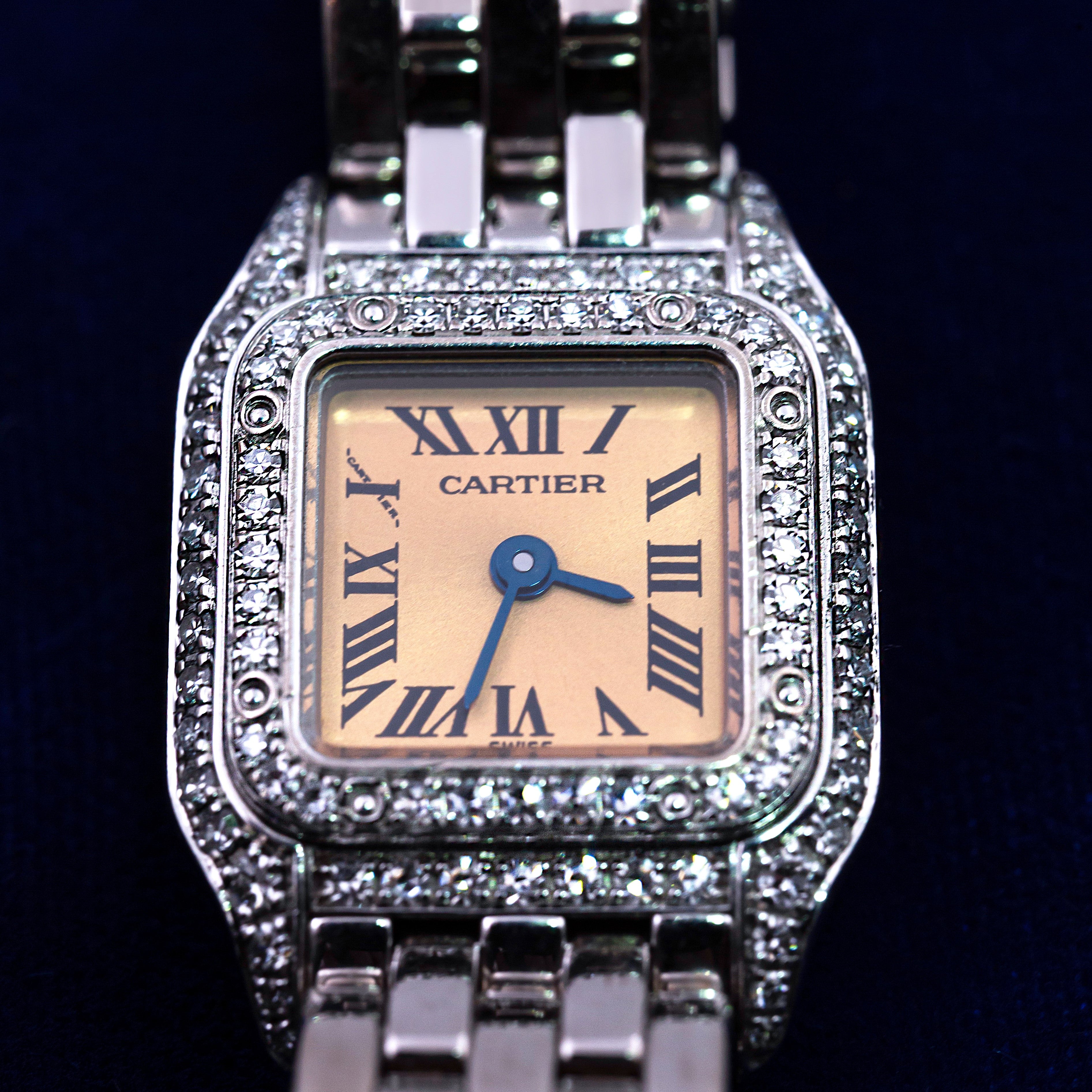 CARTIER PANTHERE MINI WHITE GOLD AND DIAMONDS