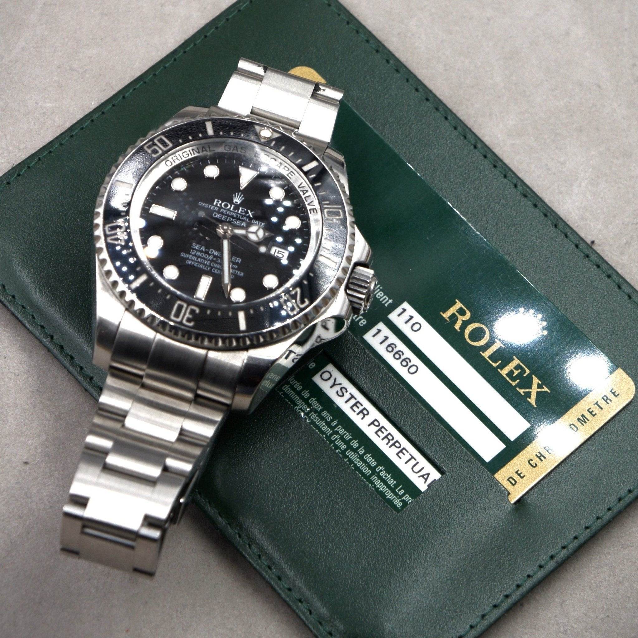 ROLEX SEA - DWELLER "DEEPSEA" ACIER - montre vintage - Contre - Temps Paris