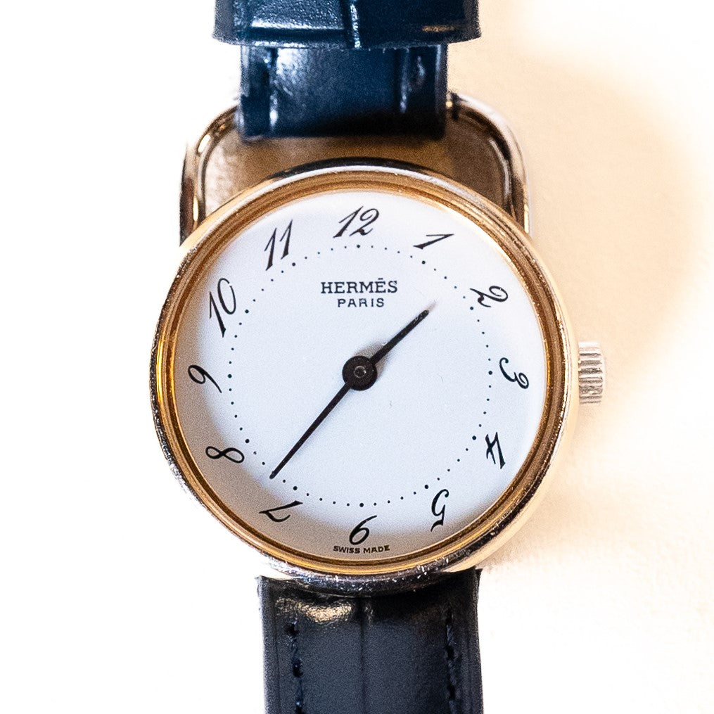HERMES ARCEAU HOMME TWO-TONE GOLD PLATED AND STEEL