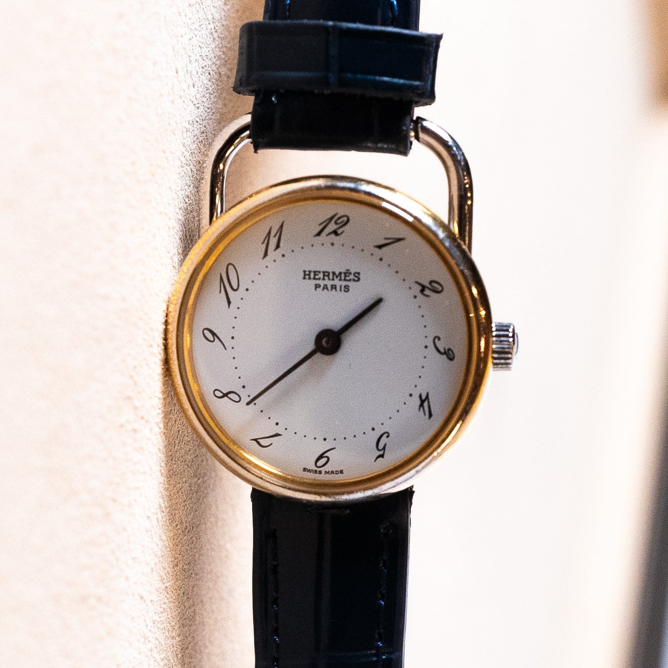 HERMES ARCEAU HOMME TWO-TONE GOLD PLATED AND STEEL