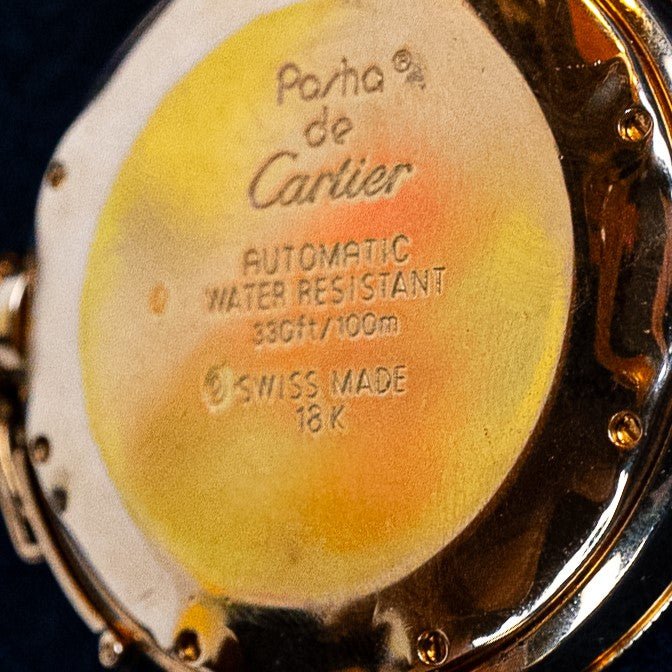 CARTIER PASHA AUTOMATIQUE HOMME OR JAUNE - montre vintage - Contre - Temps Paris