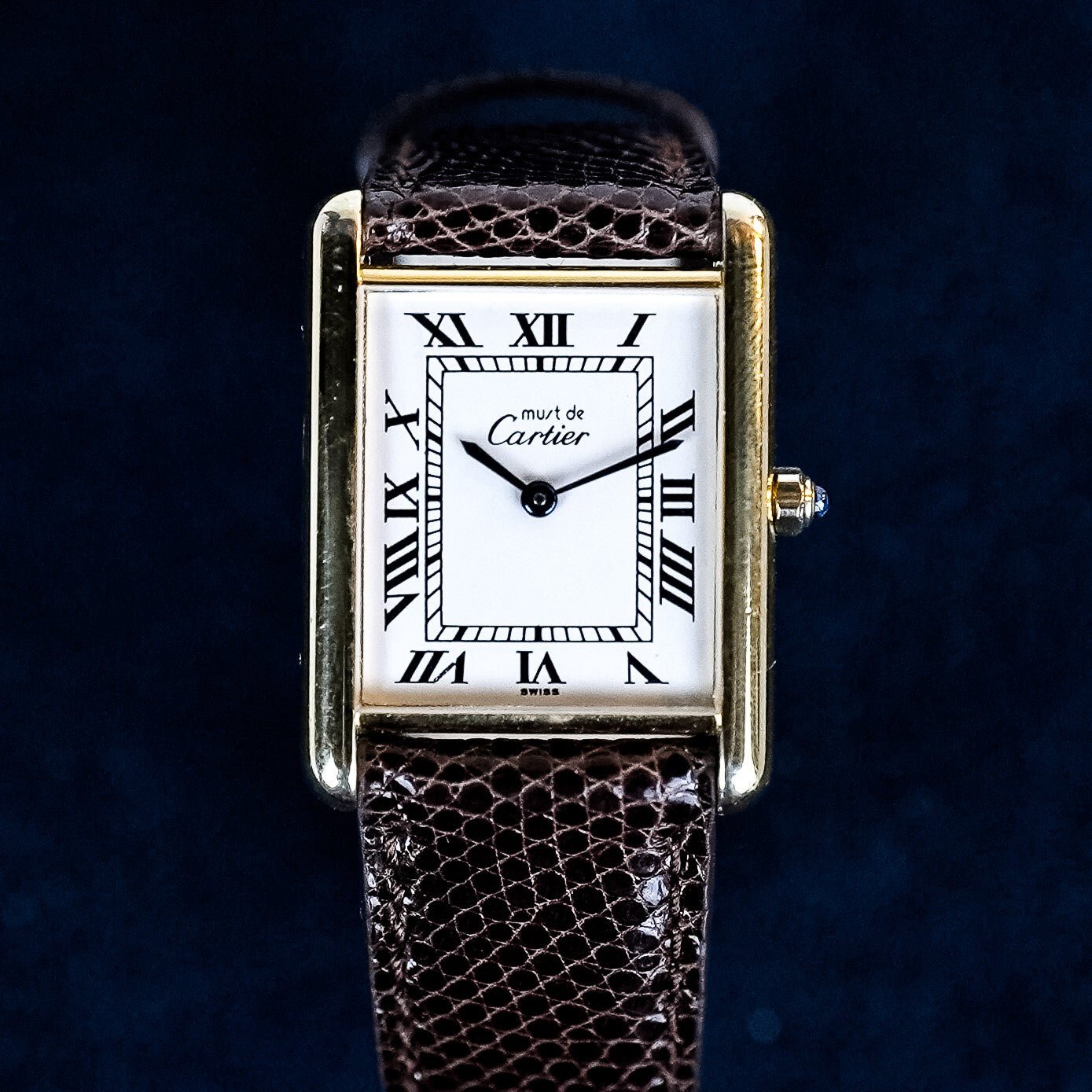 CARTIER TANK MUST HOMME CADRAN BLANC - montre vintage - Contre - Temps Paris