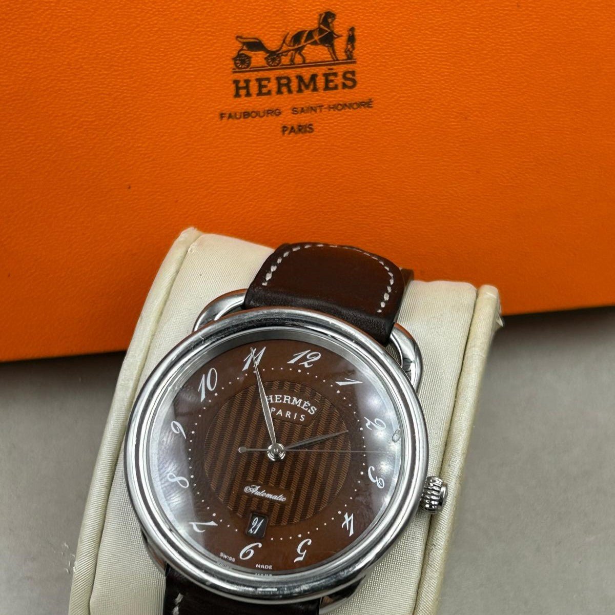 HERMES "ARCEAU" GRAND MODELE - montre vintage - Contre - Temps Paris