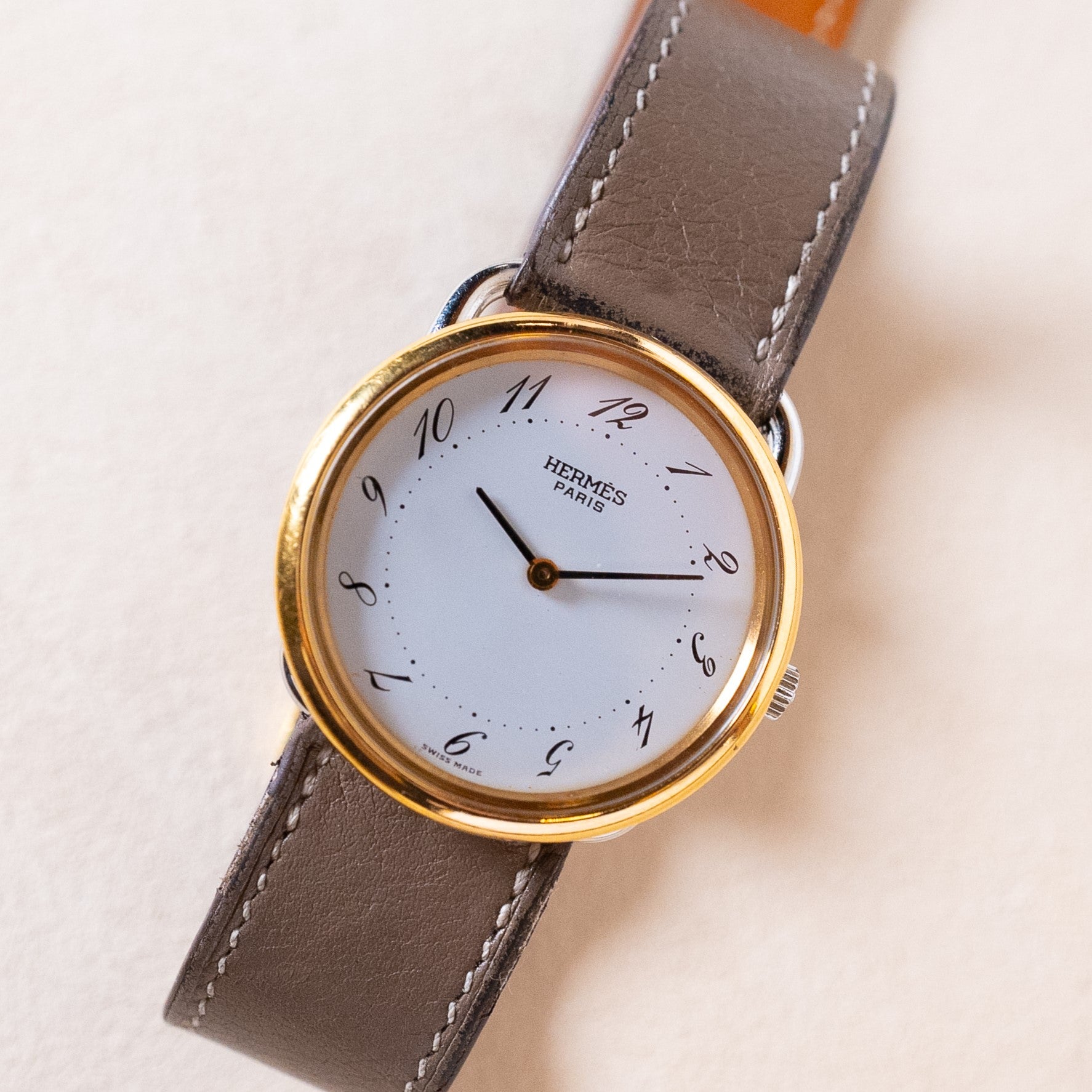 HERMES WOMEN'S ARCEAU TWO-TONE GOLD-PLATED AND STEEL