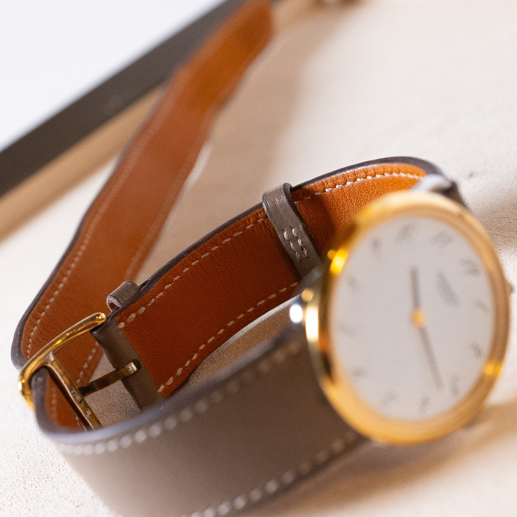 HERMES WOMEN'S ARCEAU TWO-TONE GOLD-PLATED AND STEEL