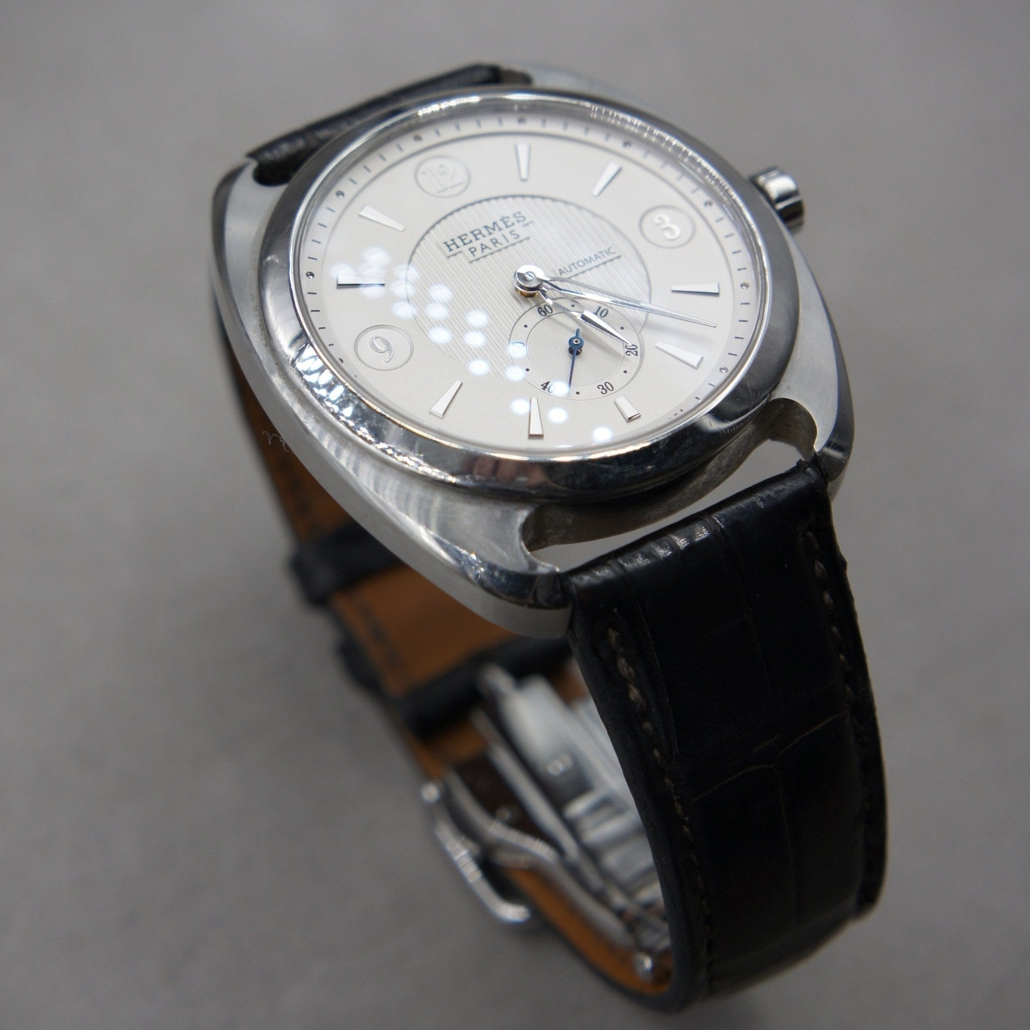 HERMES "DRESSAGE" POUR HOMME - montre vintage - Contre - Temps Paris