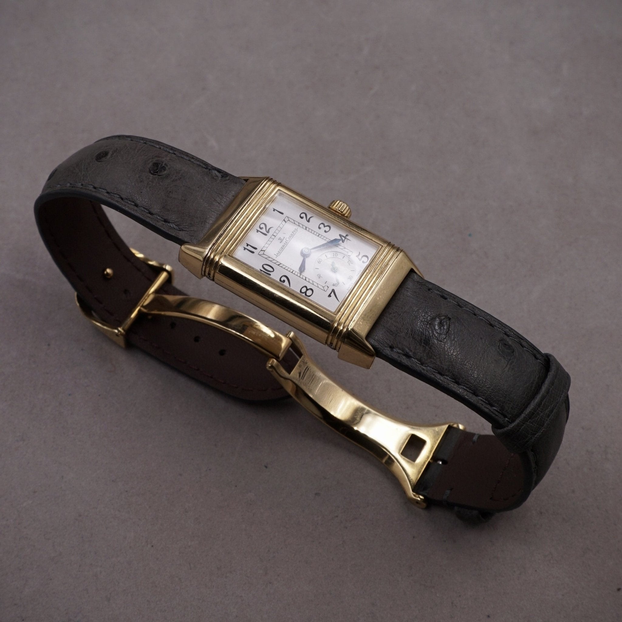 JAEGER - LECOULTRE REVERSO DUETTO OR ET DIAMANTS - montre vintage - Contre - Temps Paris