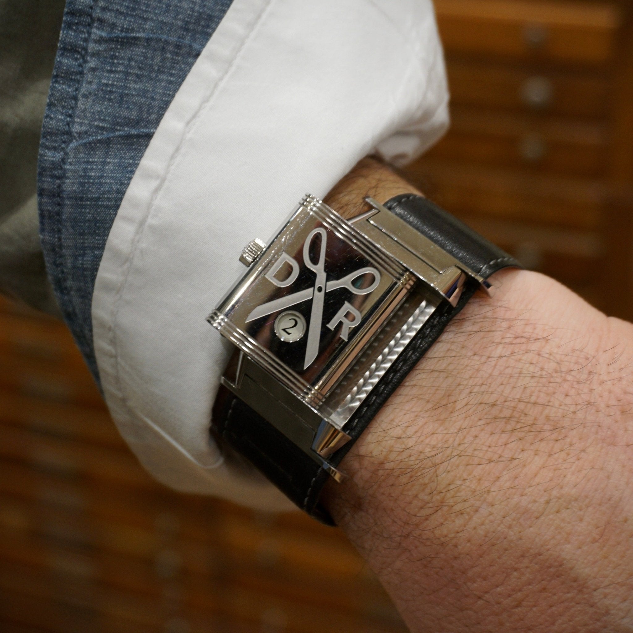 JAEGER - LECOULTRE GRANDE REVERSO 8 JOURS DARREN ROMANELLI - montre vintage - Contre - Temps Paris