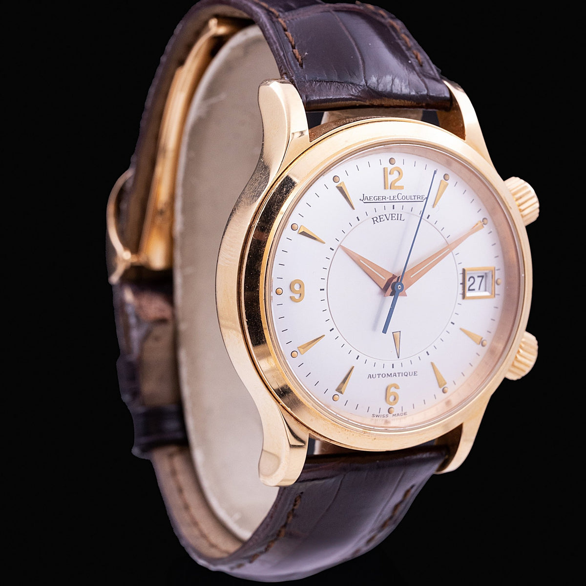 Jaeger-LeCoultre Memovox Réveil Master Control Or Rose Ref. 141.2.97, circa 1994 - montre vintage - Contre-Temps Paris