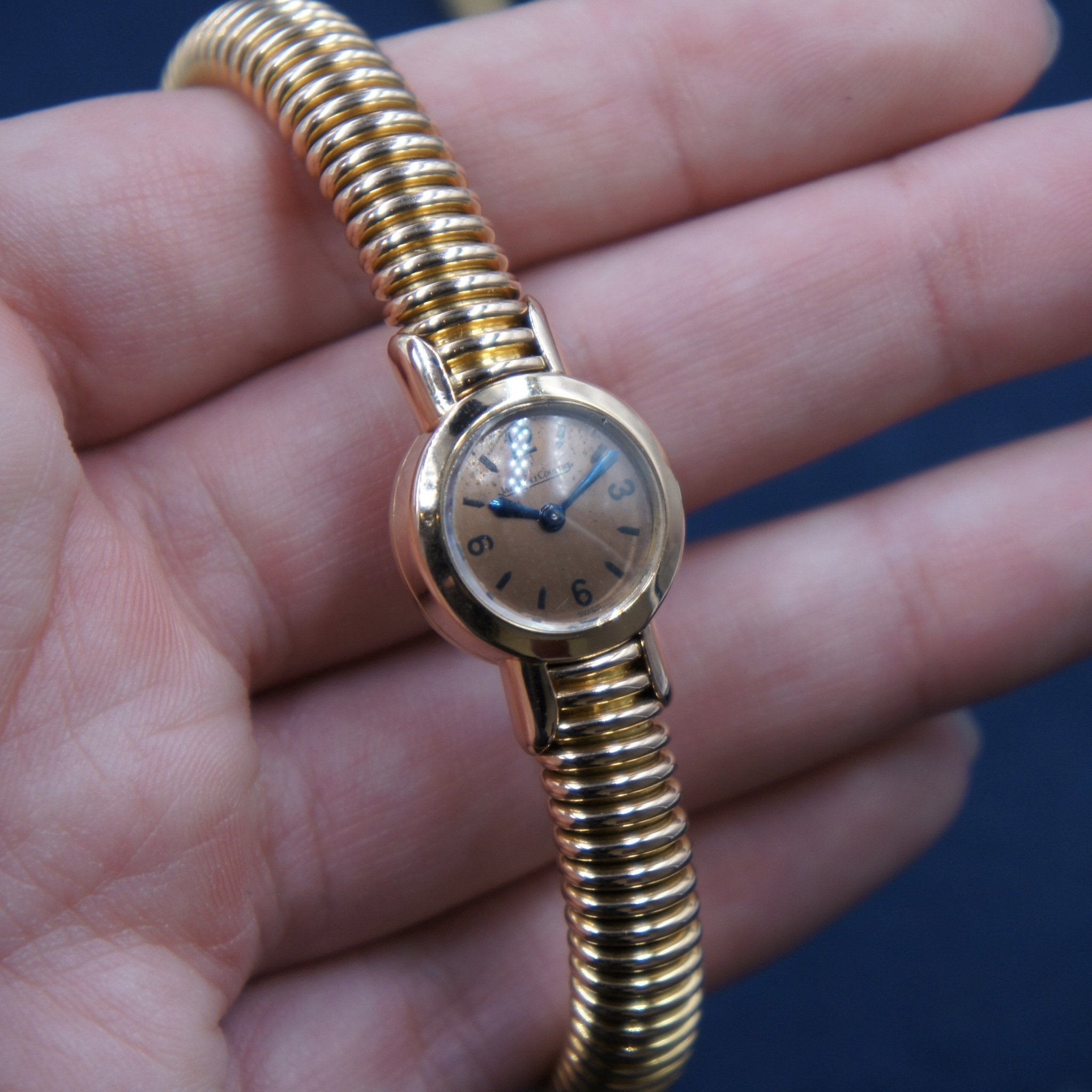 JAEGER - LECOULTRE LADY TUBOGAS OR ROSE - montre vintage - Contre - Temps Paris