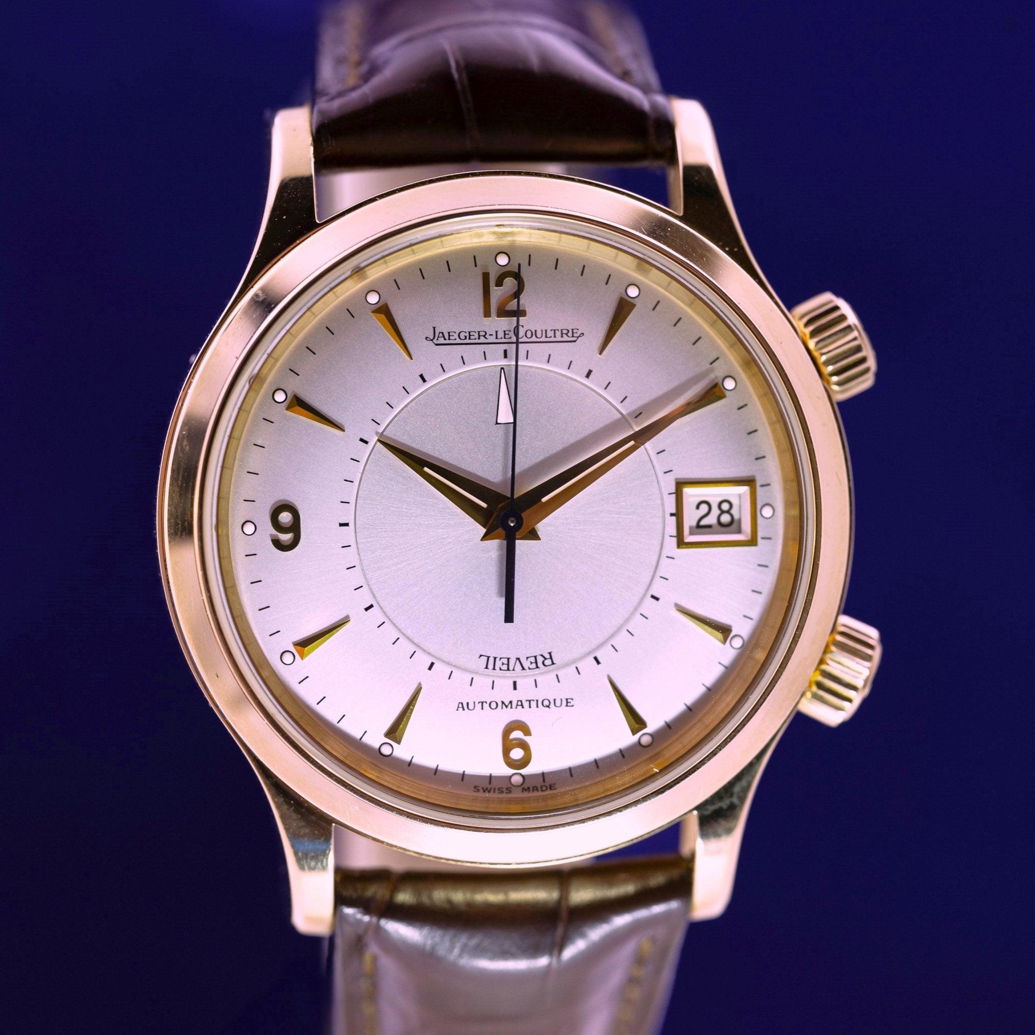 JAEGER - LECOULTRE MEMOVOX REVEIL OR ROSE - montre vintage - Contre - Temps Paris