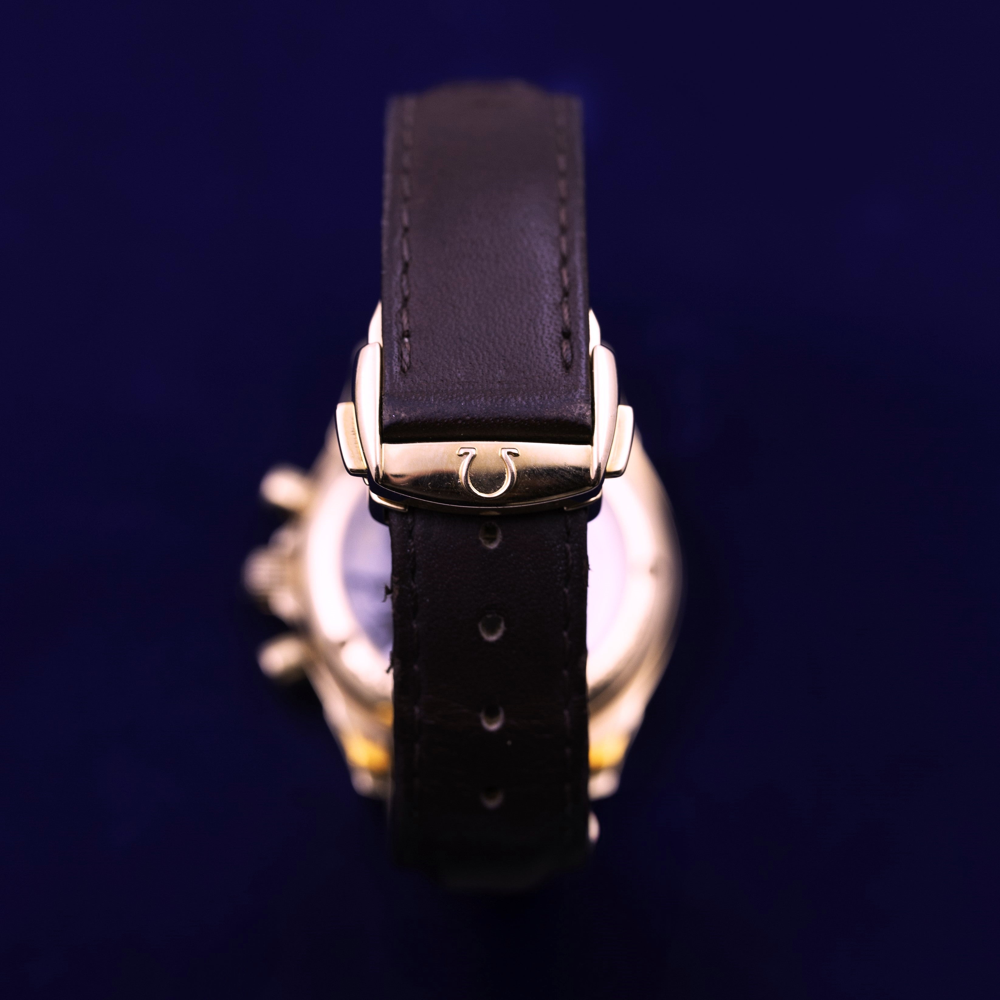 OMEGA DE VILLE CHRONOGRAPHE OR ROSE ET DIAMANTS