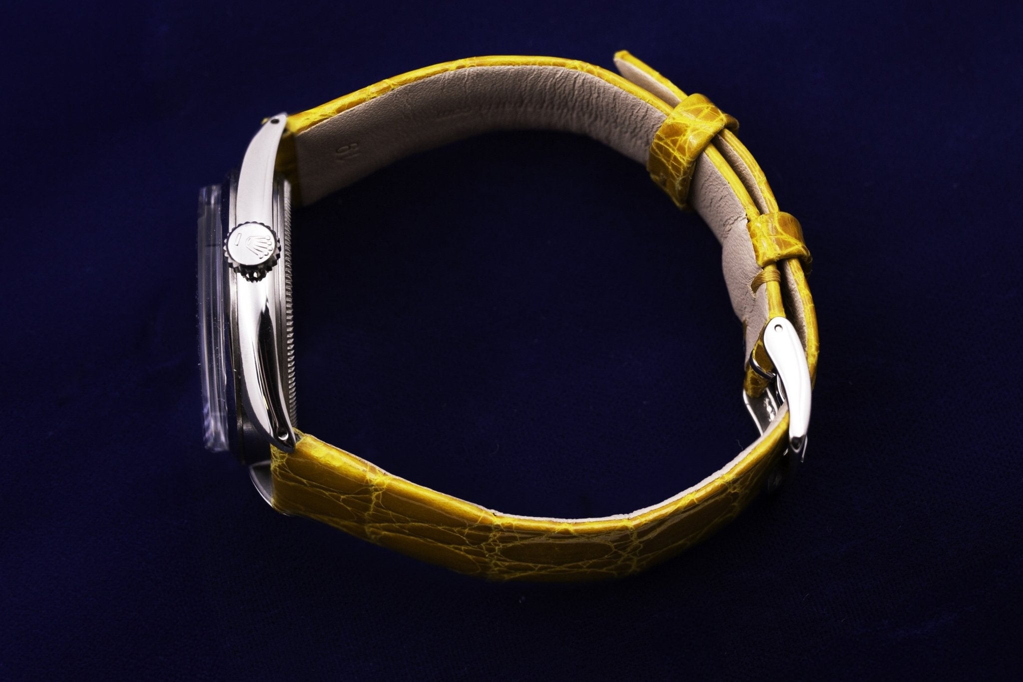 ROLEX PRECISION CADRAN CUSTOM MICKEY INDEXES JAUNES - montre vintage - Contre - Temps Paris