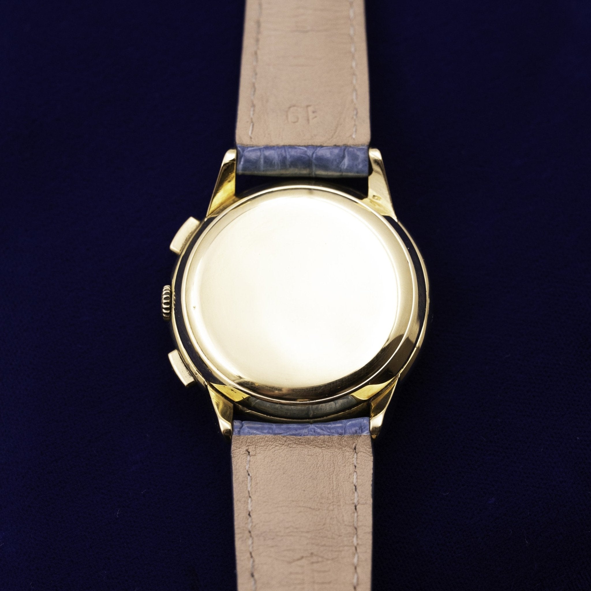 LONGINES CHRONOGRAPHE FLY - BACK OR JAUNE - montre vintage - Contre - Temps Paris