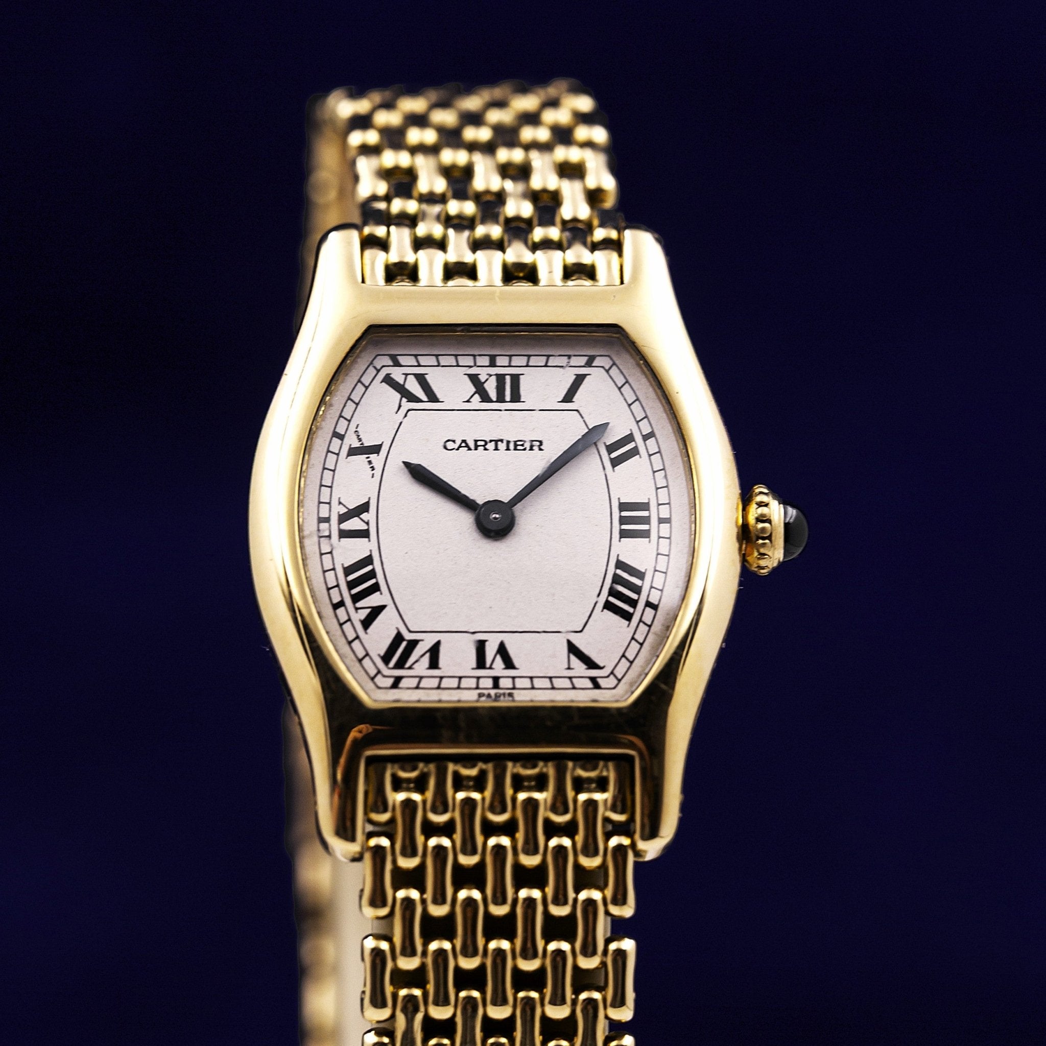 CARTIER TORTUE LADY OR JAUNE - montre vintage - Contre - Temps Paris