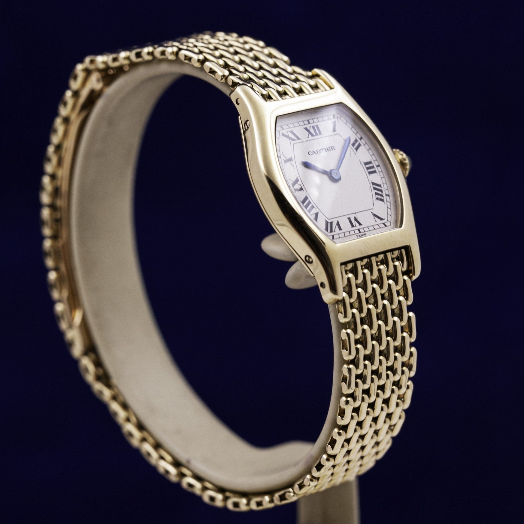 CARTIER TORTUE LADY OR JAUNE - montre vintage - Contre - Temps Paris