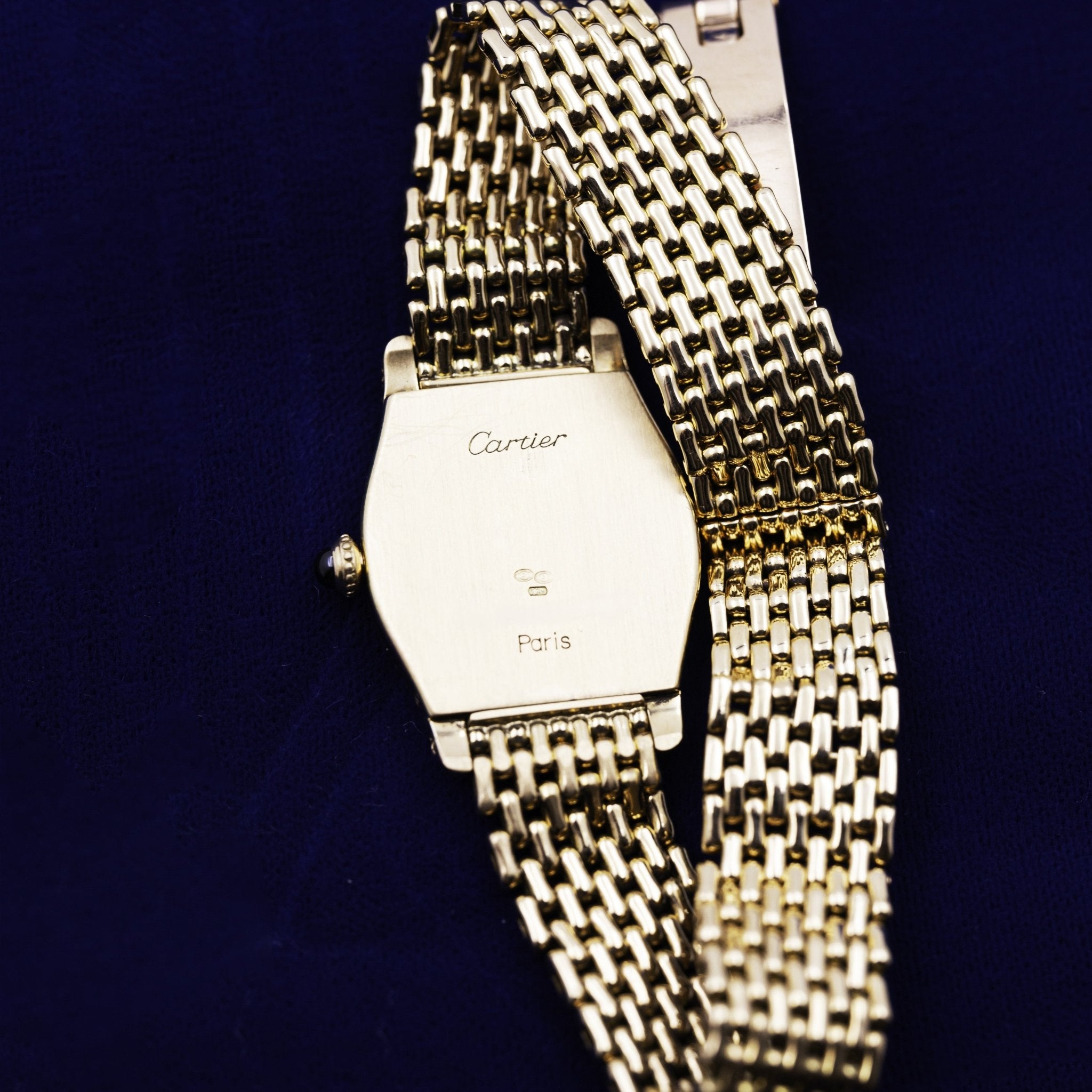 CARTIER TORTUE LADY OR JAUNE - montre vintage - Contre - Temps Paris