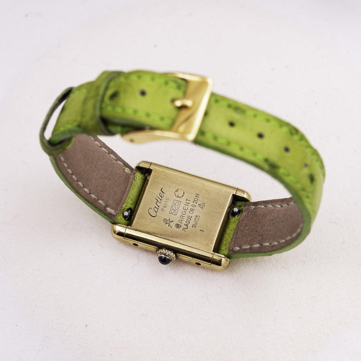 CARTIER TANK MUST LADY BORDEAUX - montre vintage - Contre-Temps Paris