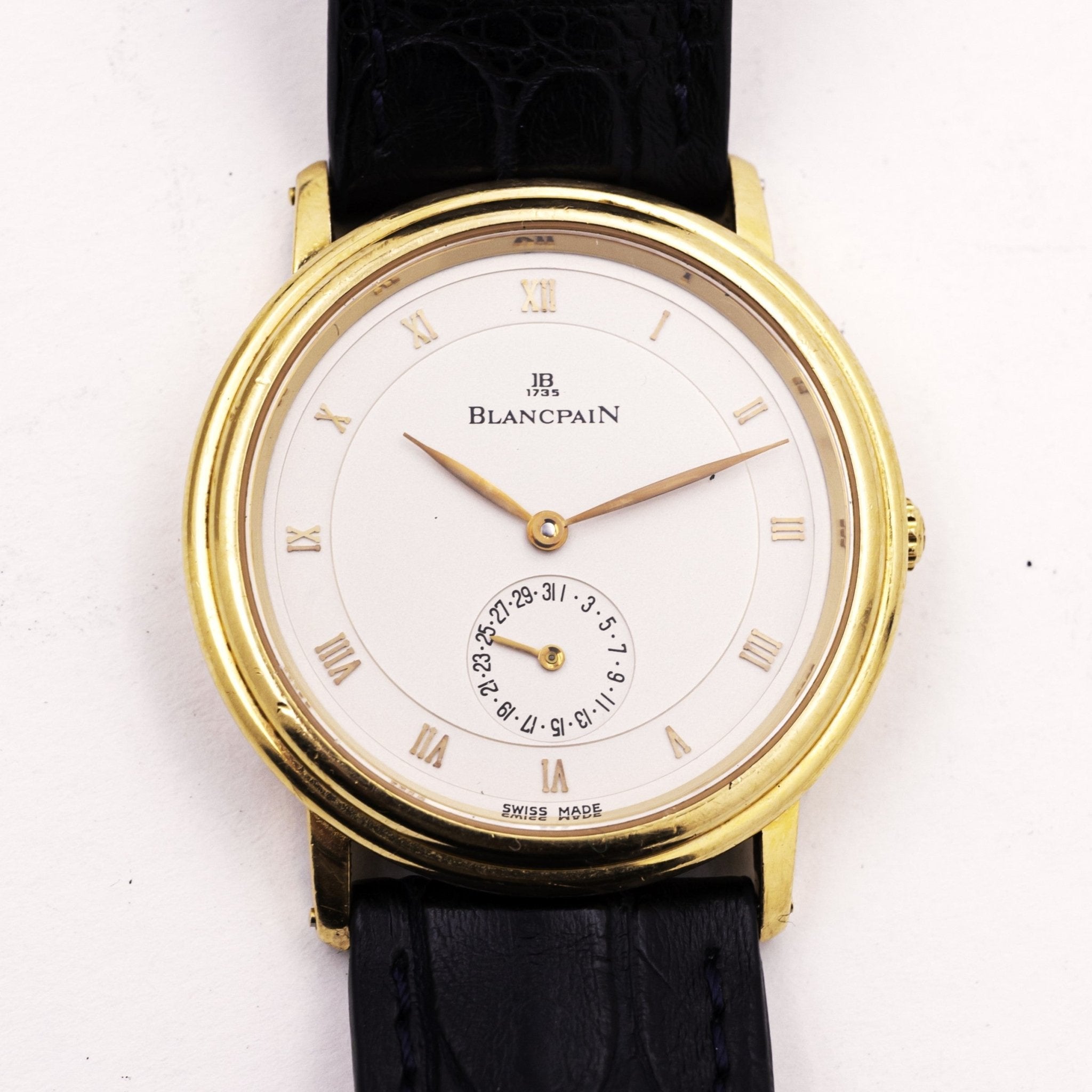 BLANCPAIN VILLERET DATE OR JAUNE - montre vintage - Contre - Temps Paris