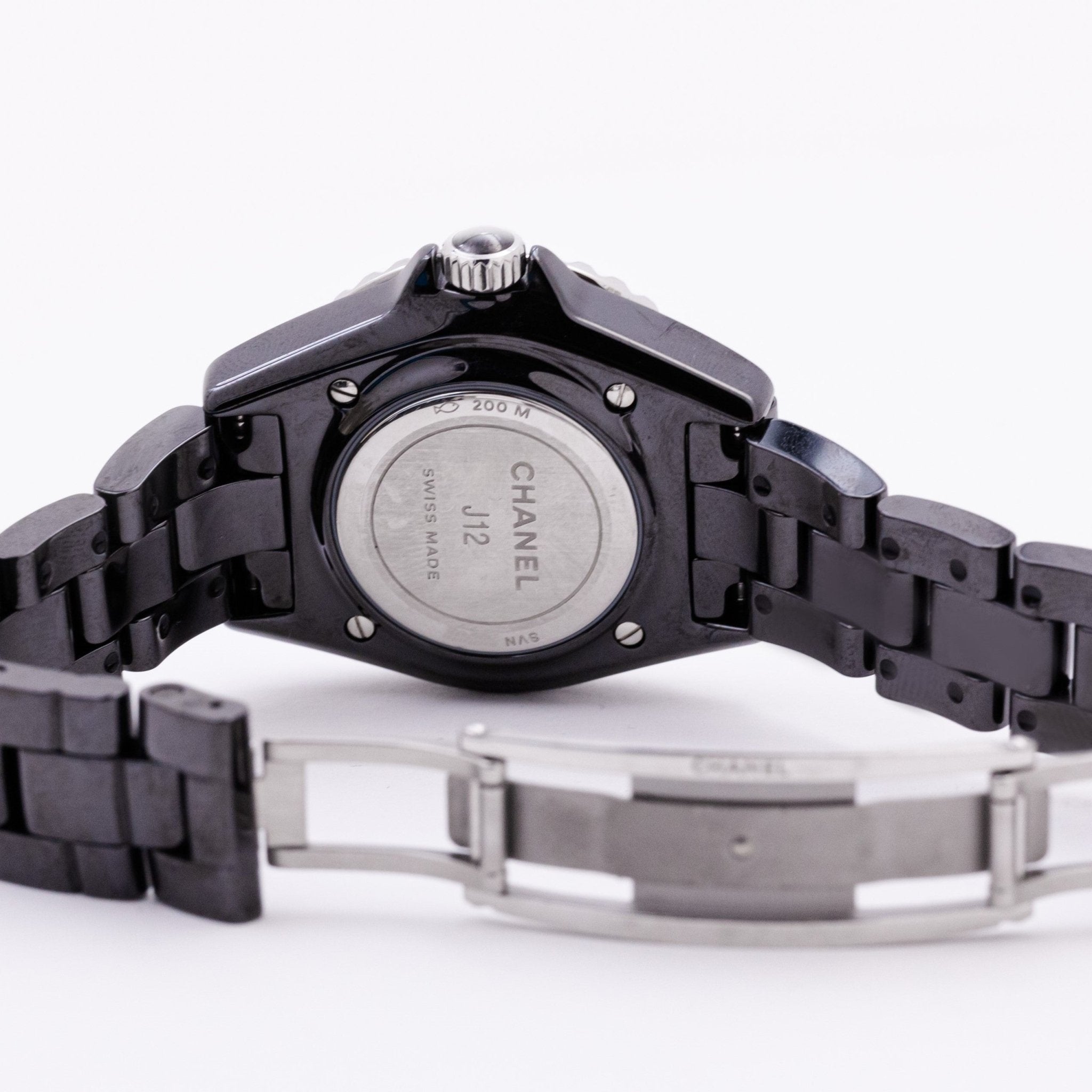 CHANEL J12 FEMME INDEXES DIAMANTS - montre vintage - Contre - Temps Paris