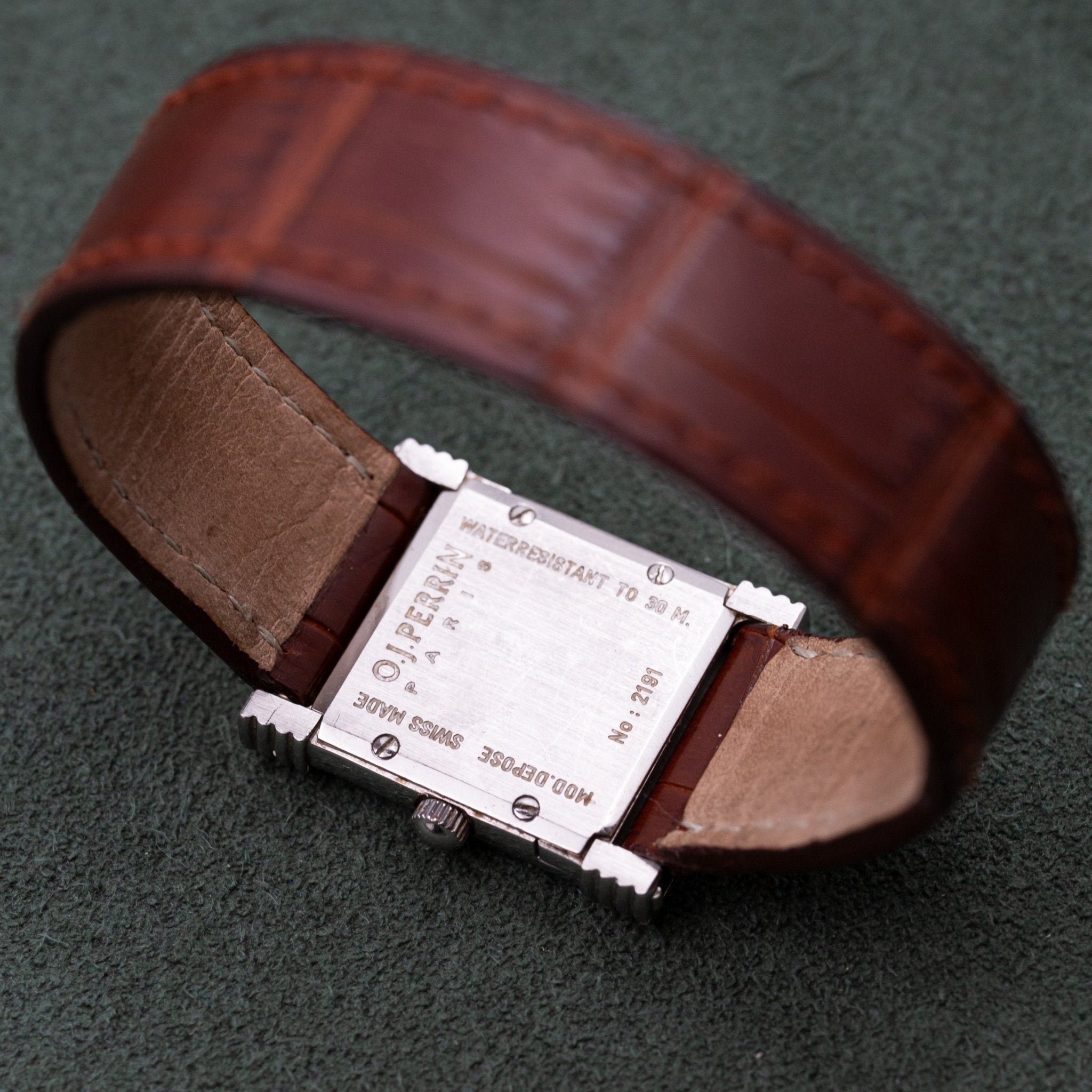 O.J. PERRIN STEEL LADY - montre vintage - Contre - Temps Paris