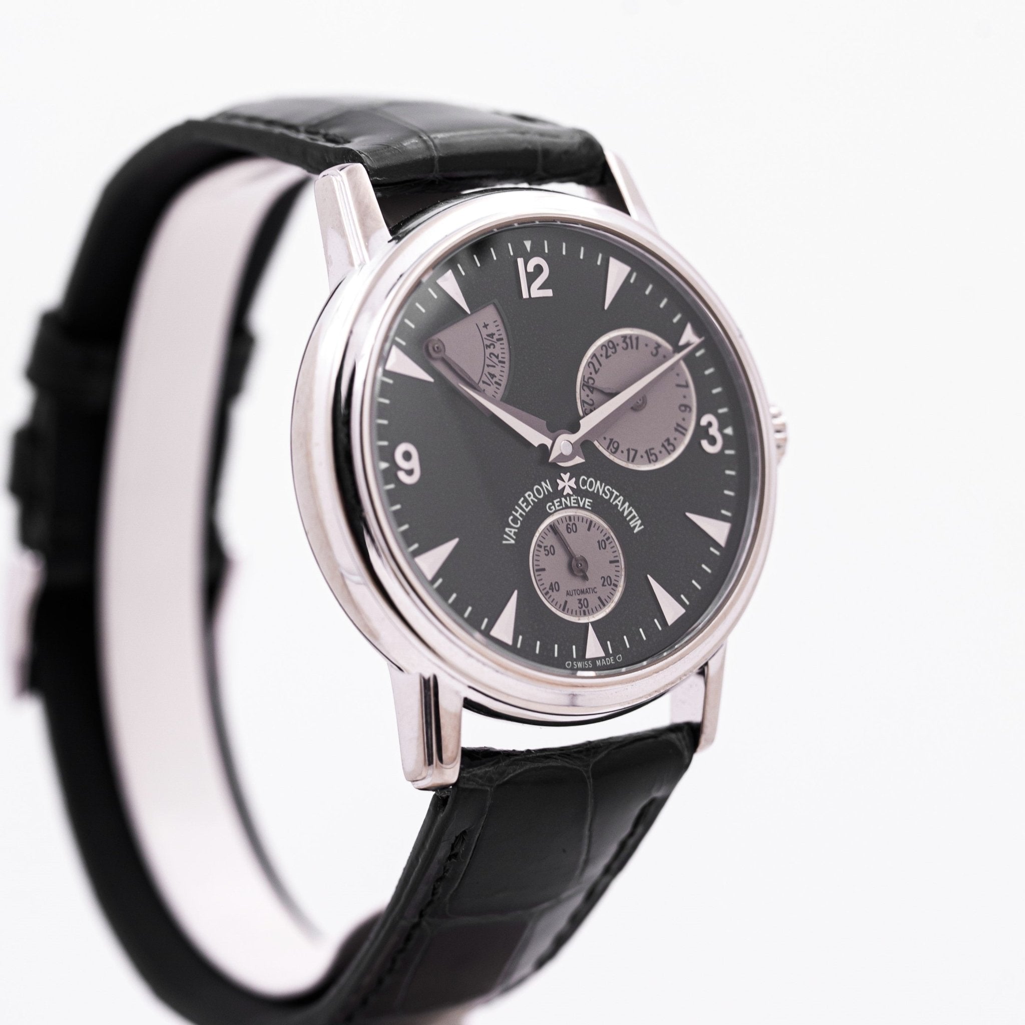 VACHERON CONSTANTIN PATRIMONY RESERVE DE MARCHE OR BLANC - montre vintage - Contre - Temps Paris