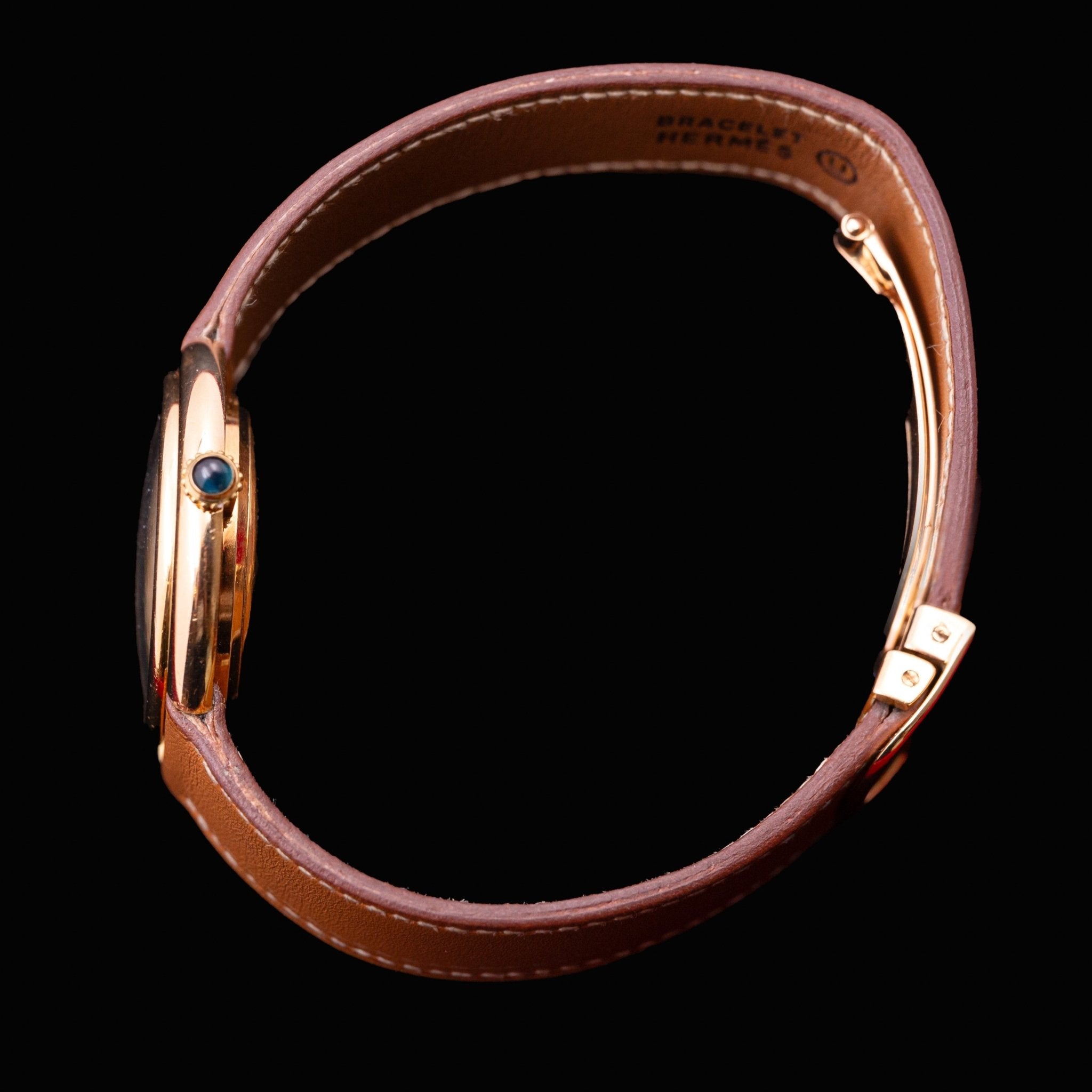 CARTIER ELLIPSE RONDE AUTOMATIQUE OR HOMME - montre vintage - Contre - Temps Paris
