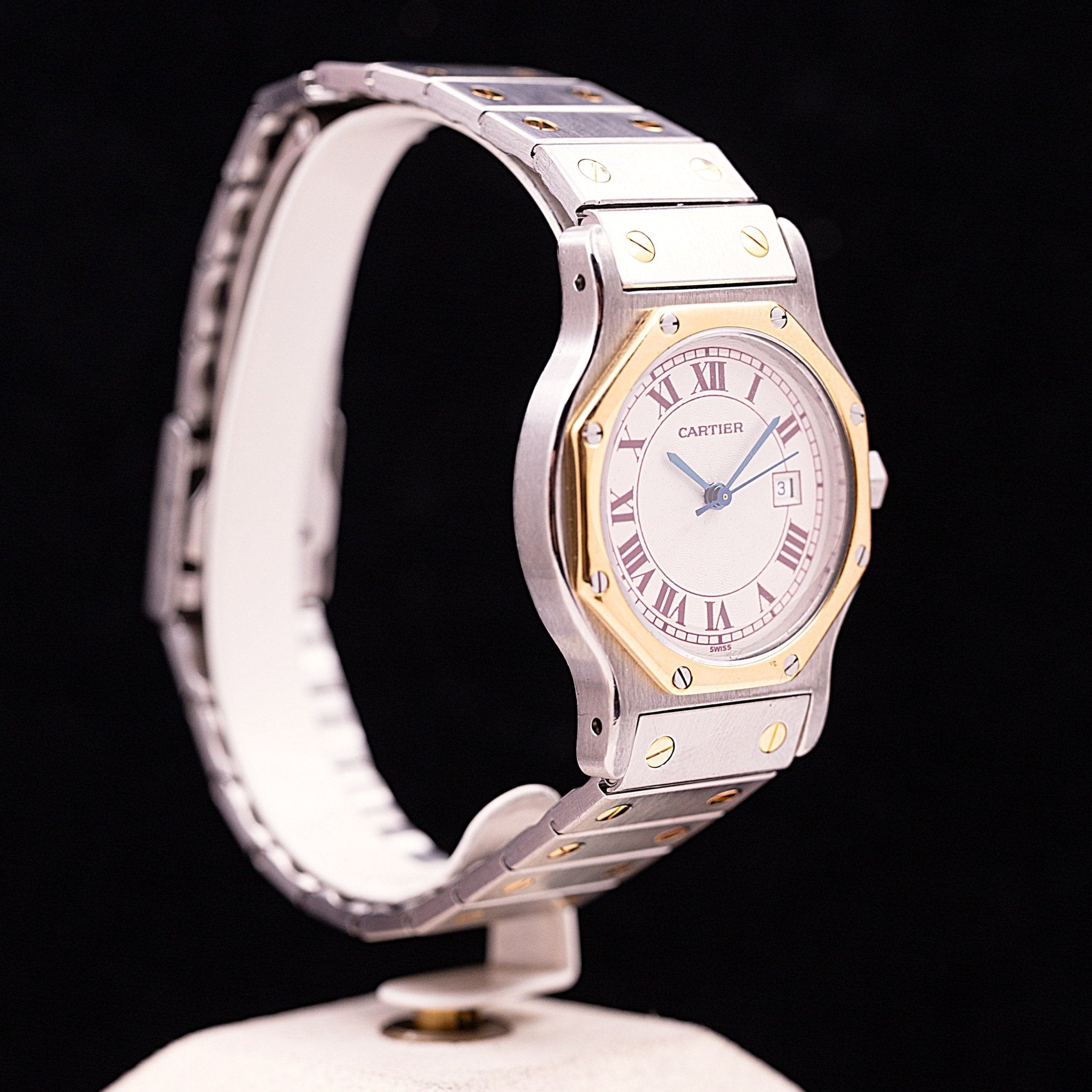 CARTIER SANTOS OCTOGONALE HOMME - montre vintage - Contre - Temps Paris