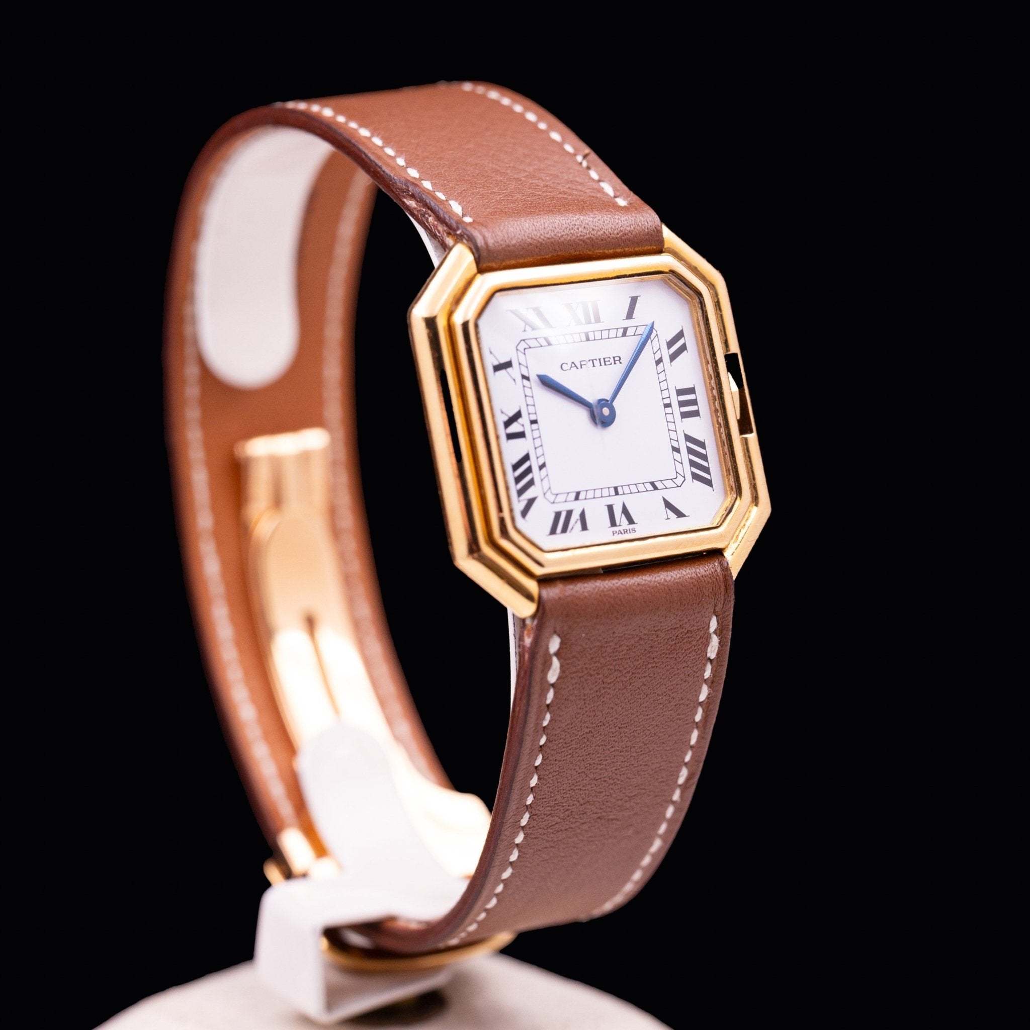 CARTIER CEINTURE OR HOMME - montre vintage - Contre - Temps Paris