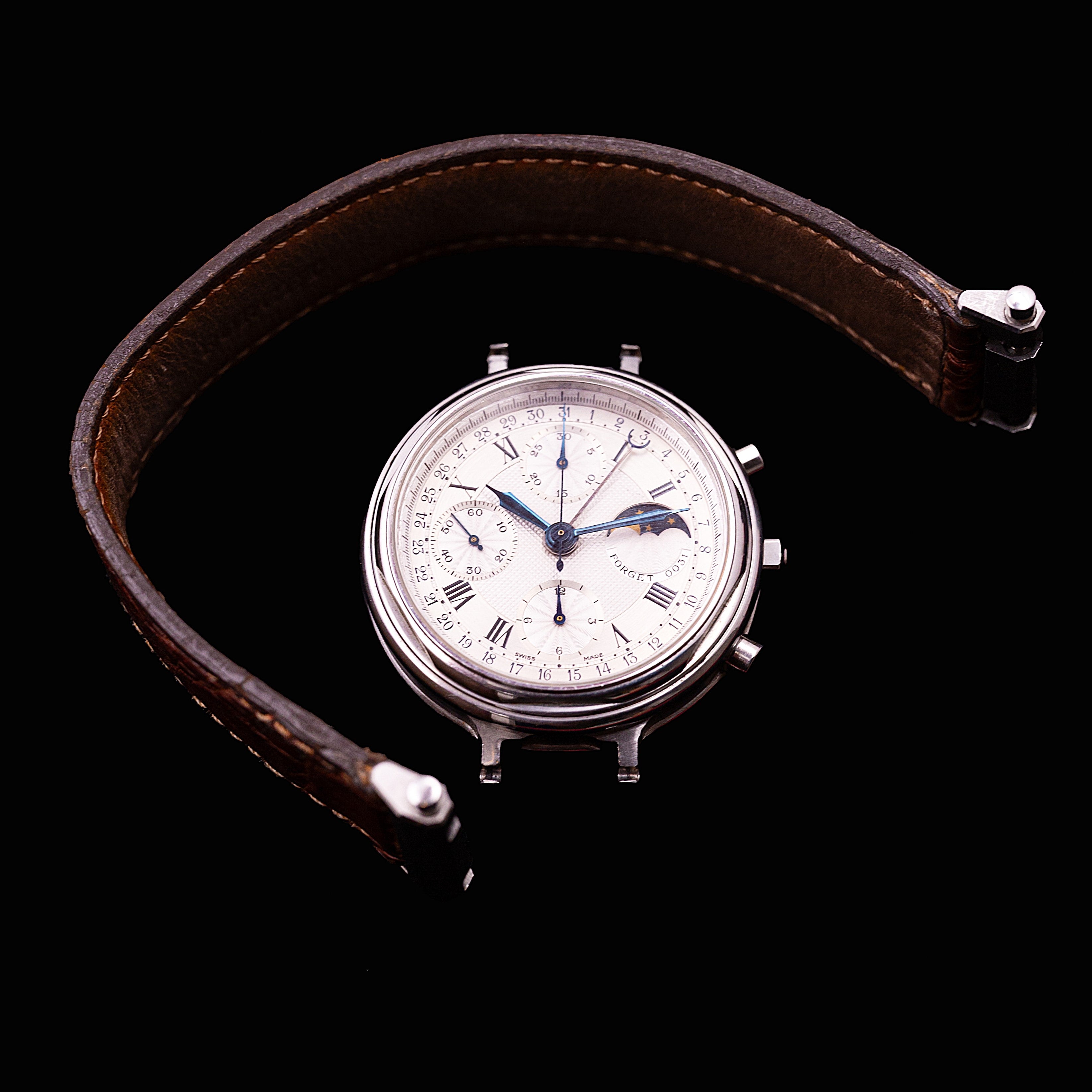 FORGET CHRONOGRAPHE DATE ET PHASES DE LUNE